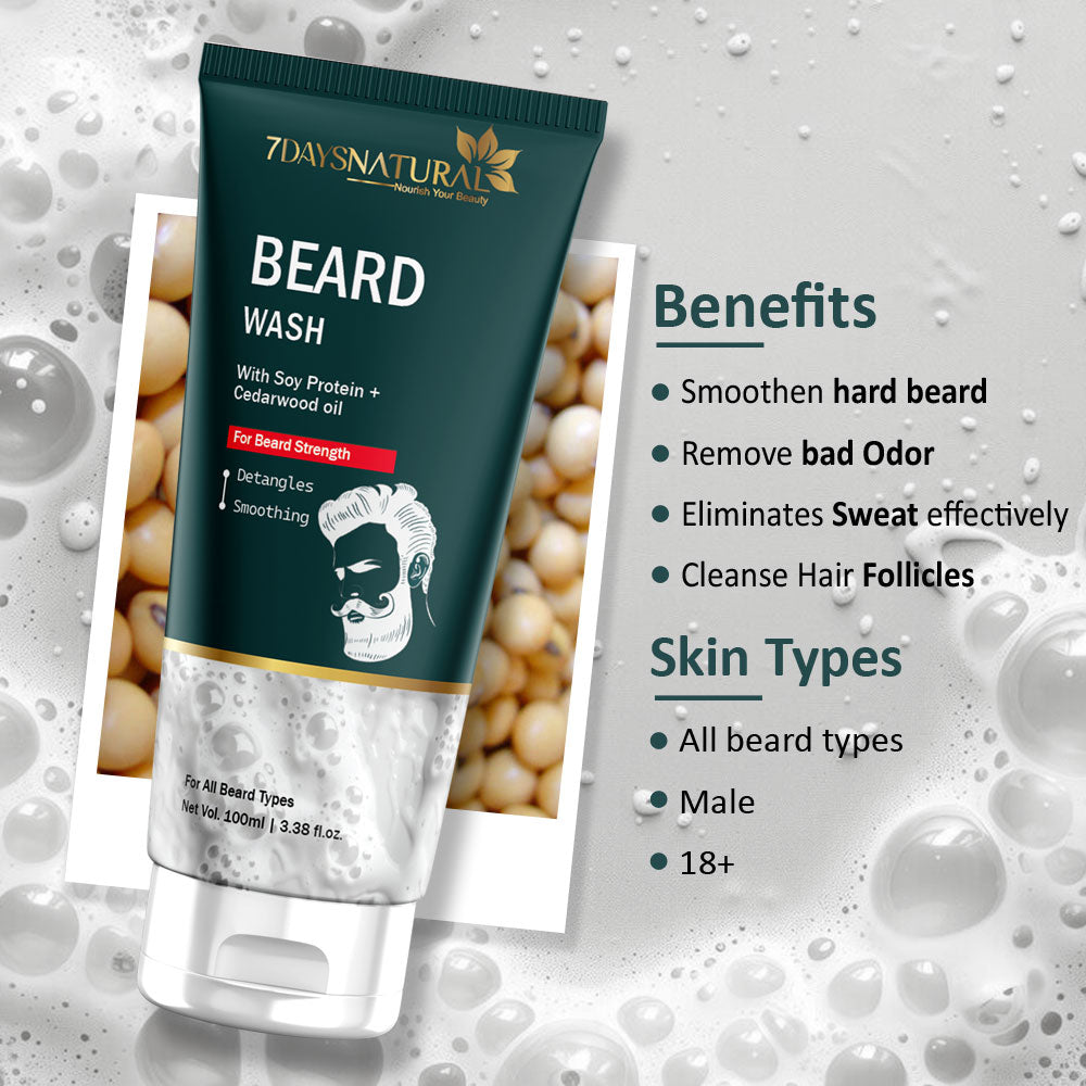 7Days Natural Beard face wash and Beard Serum Combo Offer