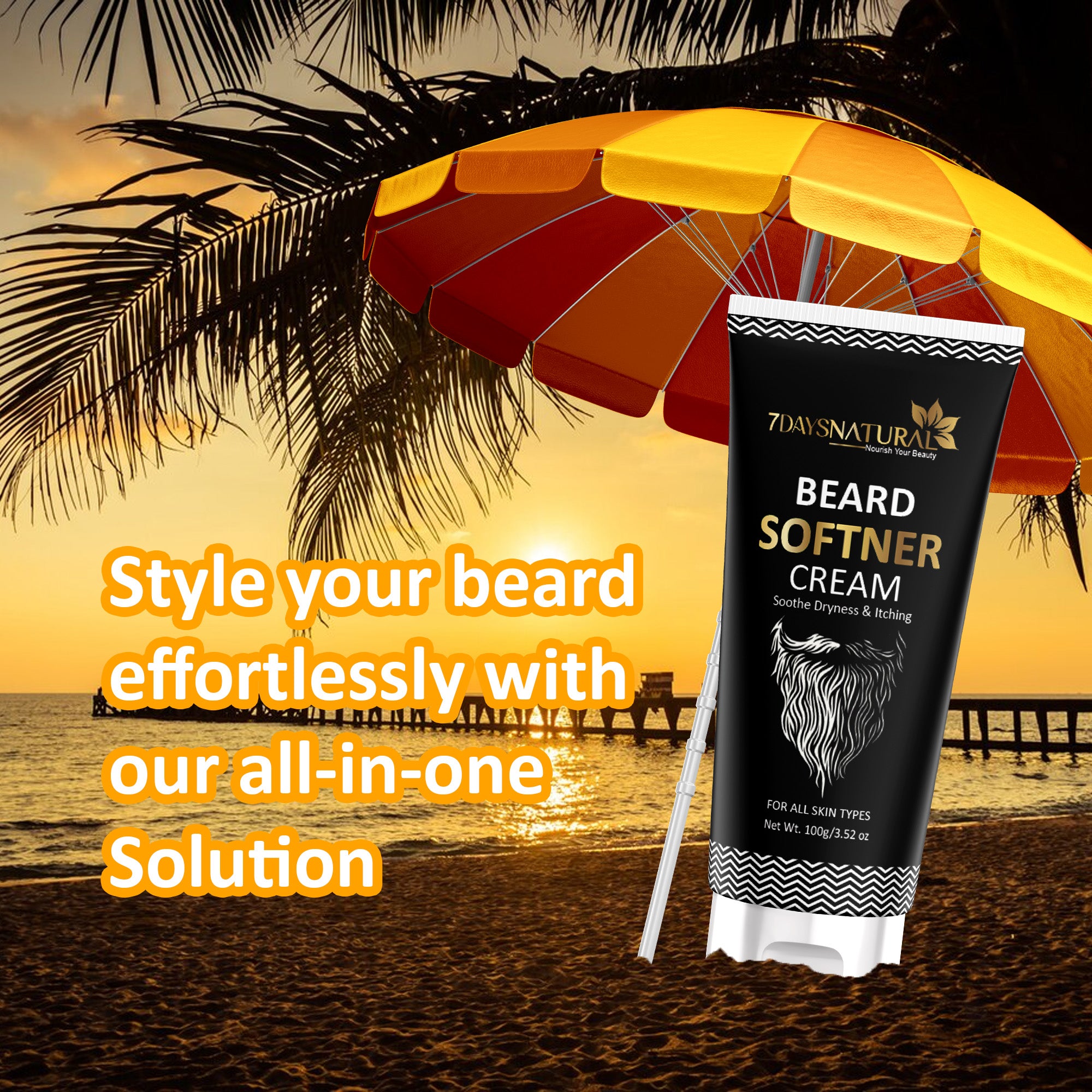 Beard Straightening & Softener  Cream | Softens and nourishes your beard 7Days Natural