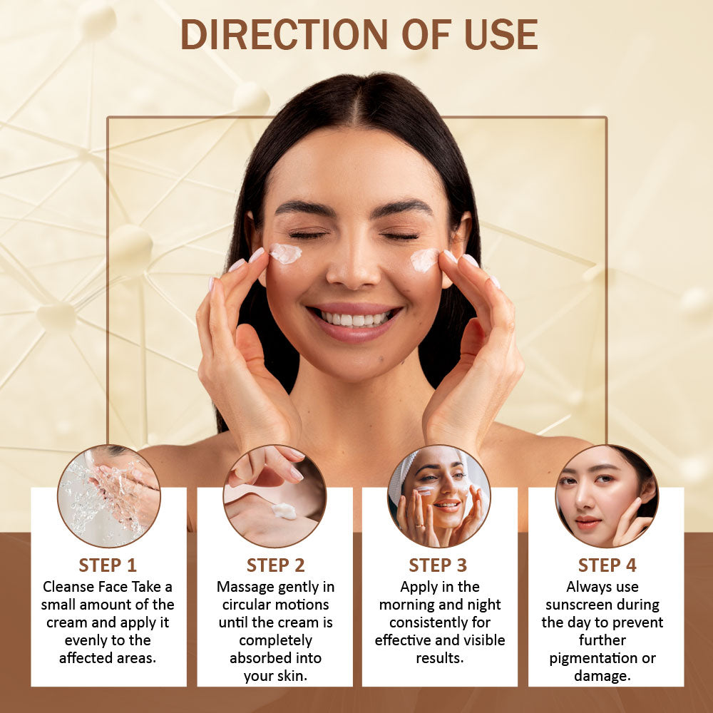 7Days Natural Pigmentation Cream for Acne Scar Removal Pigmentation, Dark Spots & face Glowing (100 g)