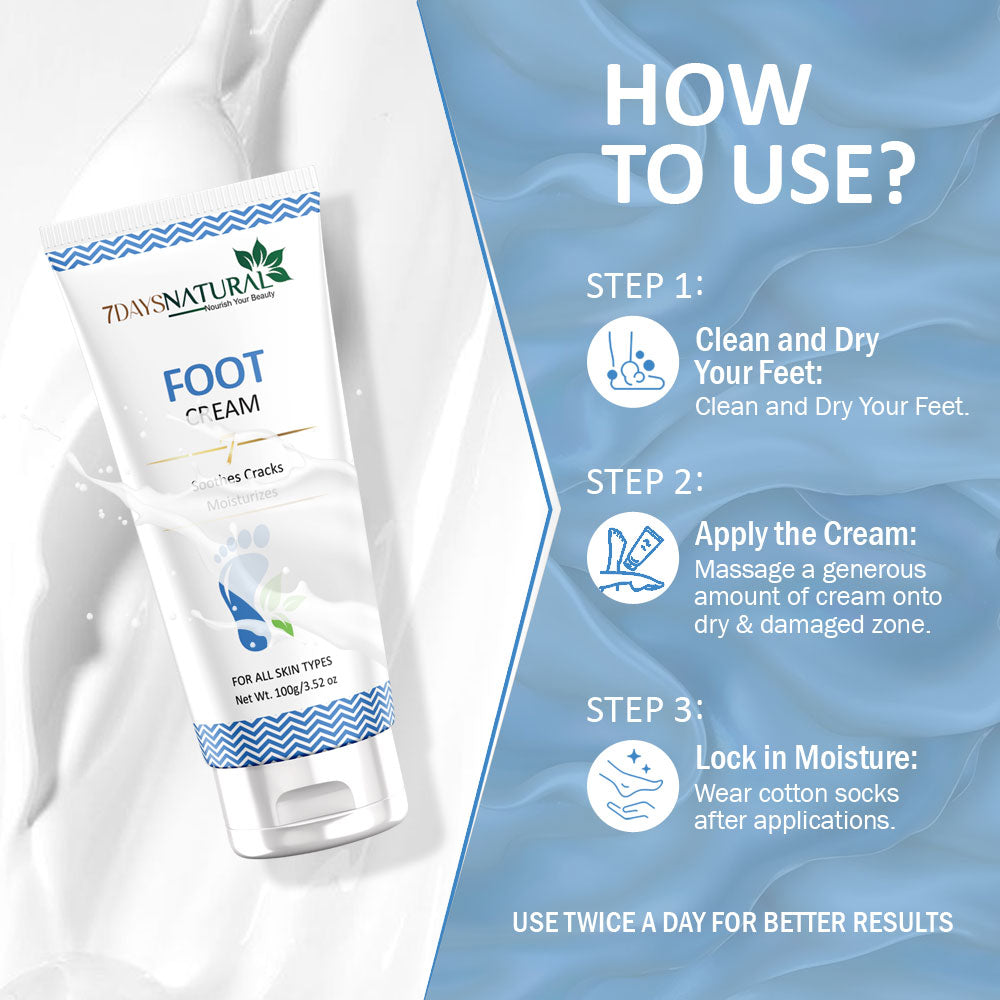 7Days Natural Cracked Heel Repair Foot Cream soothes & softness dry skin  (100 g)