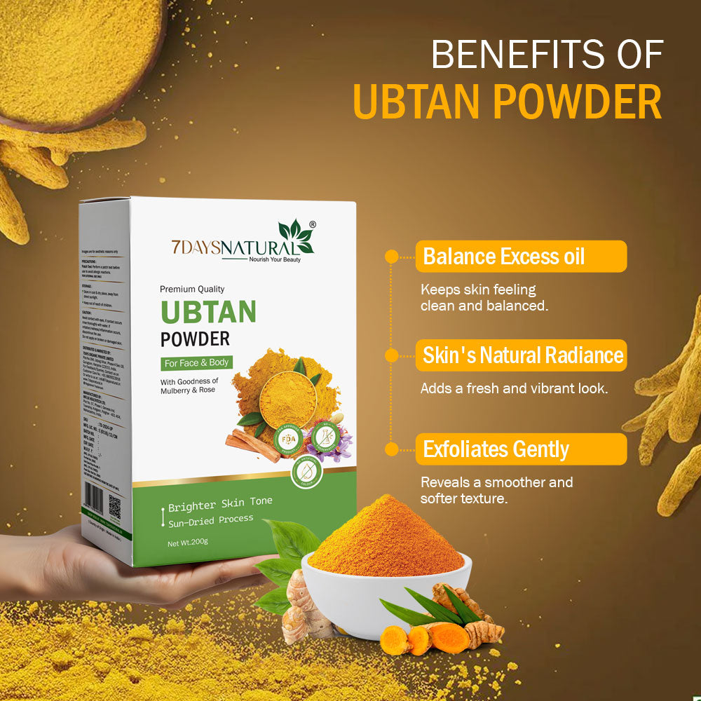 7Days Natural Ubtan Powder Premium Quality | For Face & Body 200g
