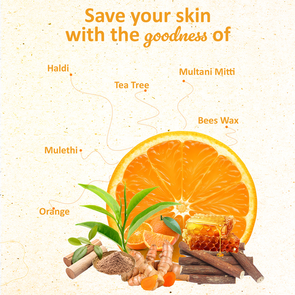 Herbal Haldi Facial Wax Powder 200G | Turmeric Facial Wax Powder | 7Days Natural