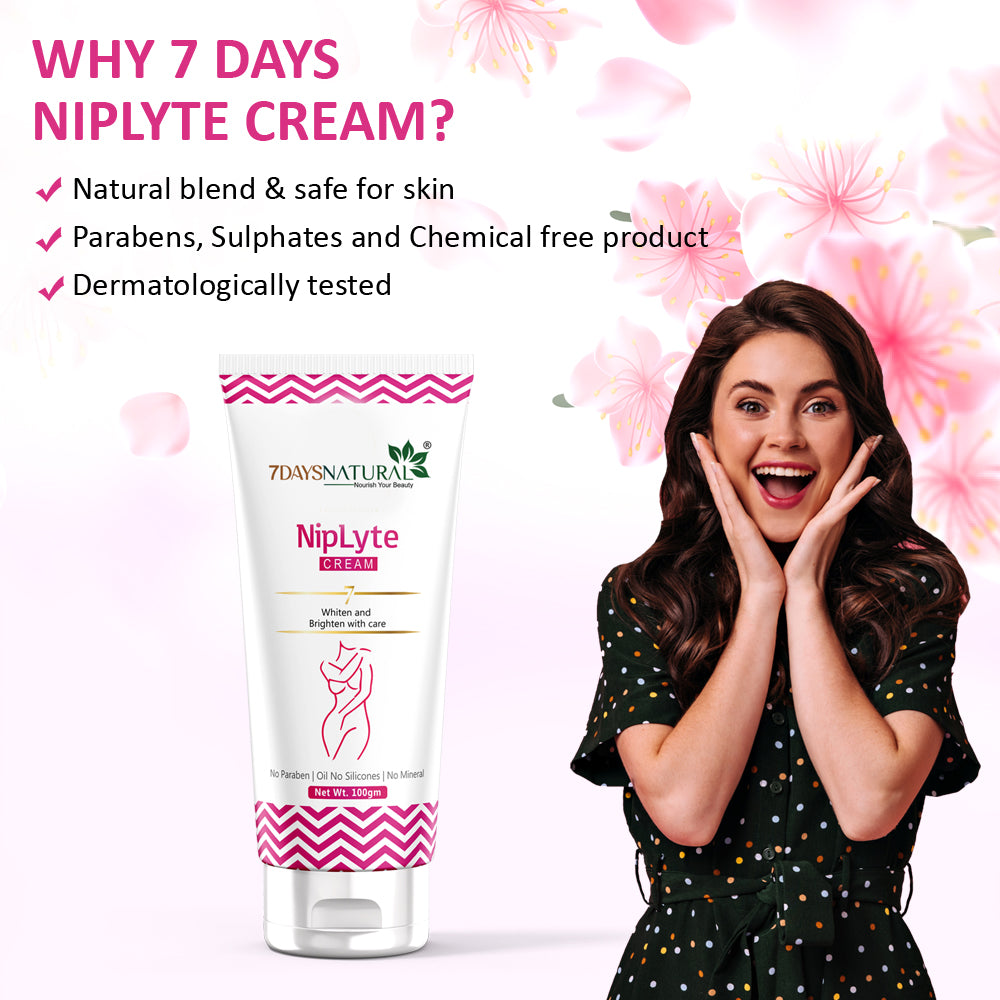 7Days Natural NipLyte Cream – 50gm brighten and lighten the nipple area
