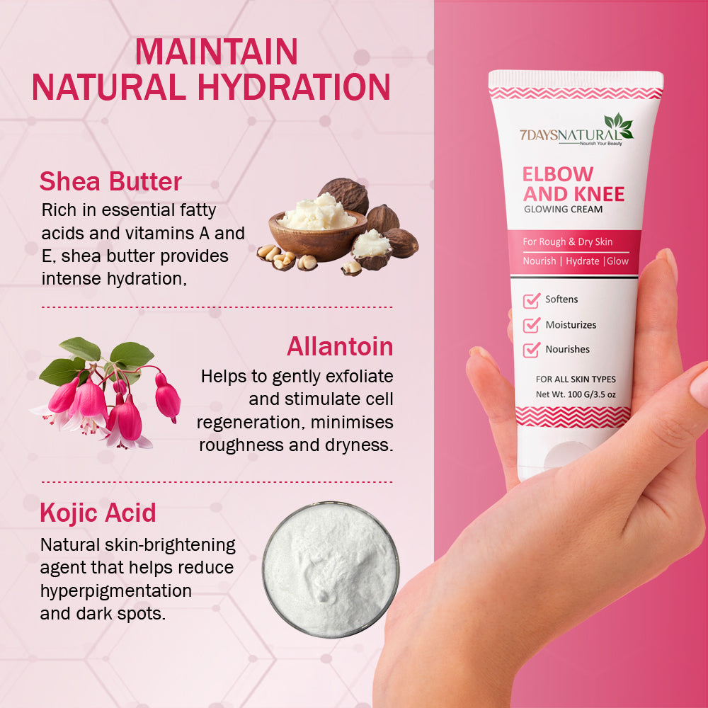 7Days Natural Knee and elbow lightening cream for dark black mark spot blackness dark circles removal cream