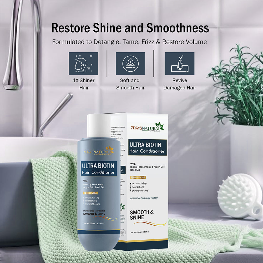 7DAYS NATURAL ULTRA Biotin Hair Conditioner For Women & Men - 250ML