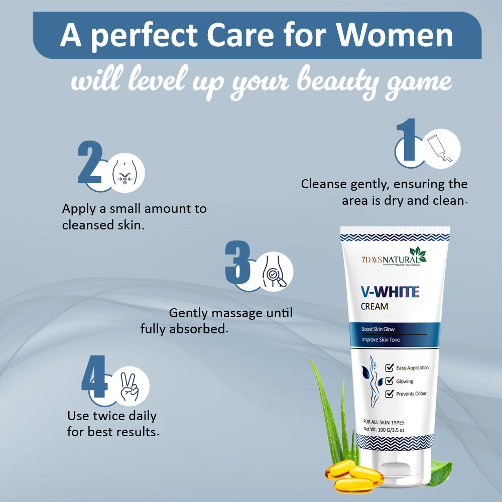 V.White Brightening Cream | White Intimate Lightening Cream | 7Days Natural