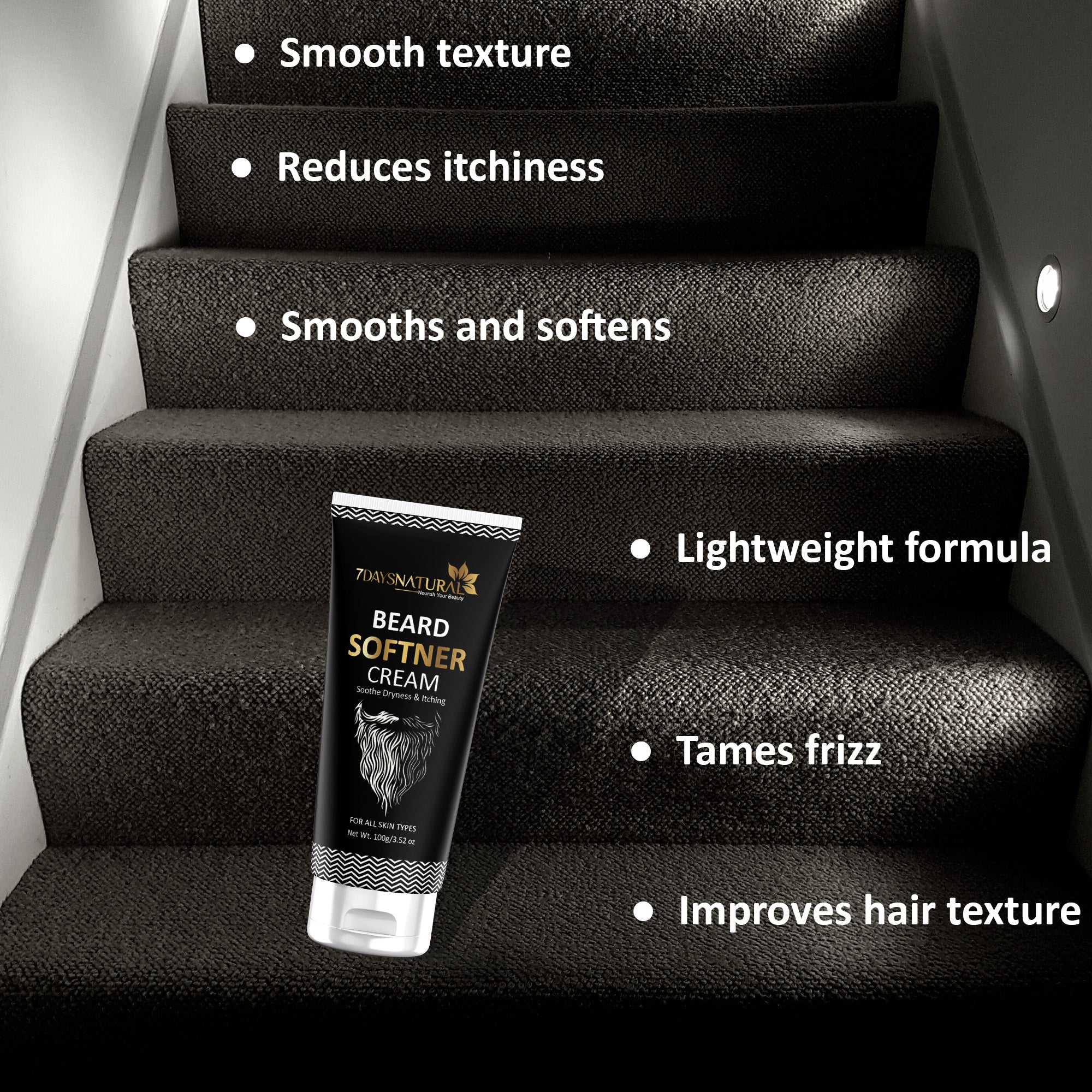 Beard Straightening & Softener  Cream | Softens and nourishes your beard 7Days Natural