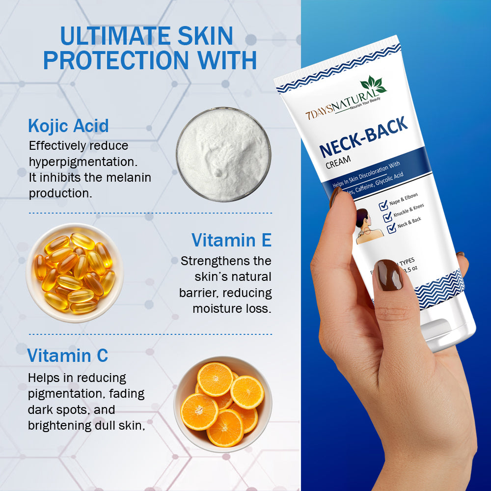 Neck Back Cream | For Even toned and Smooth Nape, Brightens and Lightens Neck , 7Days Natural