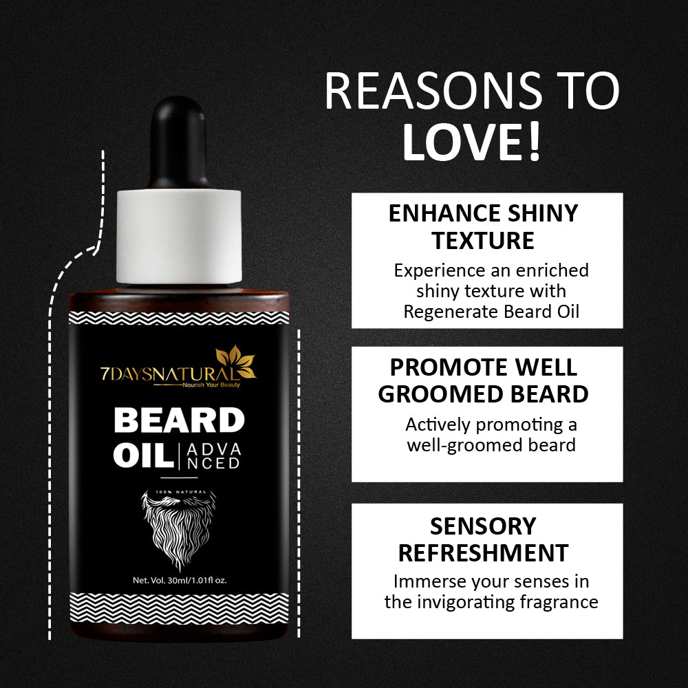7Days Natural Beard Growth Oil- For Stimulating fast Beard Growth