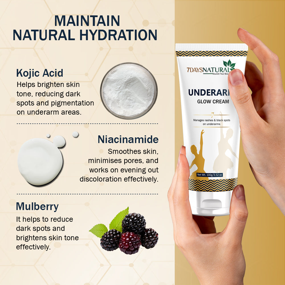 7Days Natural Underarm Whitening Cream for Brighter Underarms 100 ml