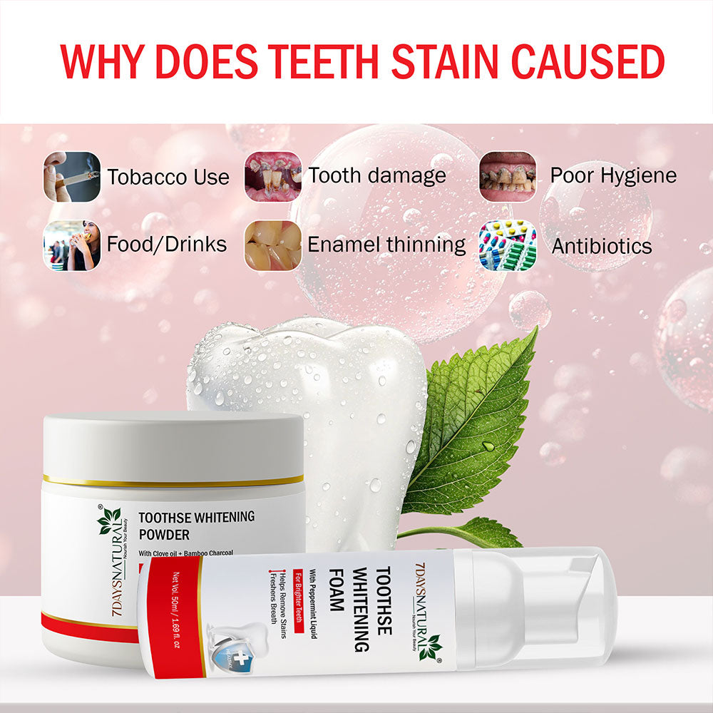 Teeth Whitening Powder |Enamel Safe Teeth| 35g ₹299| 7DaysNatural - 7DaysNatural