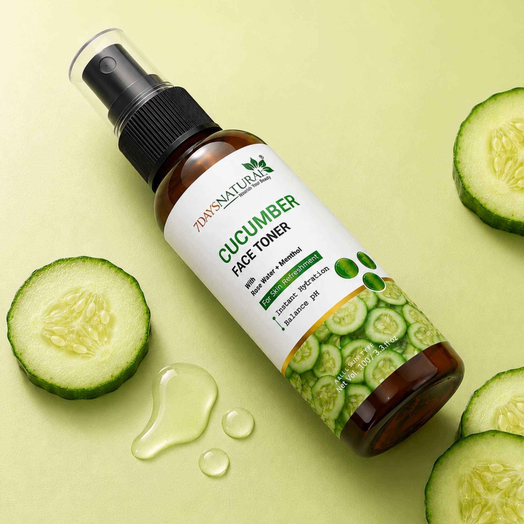 Cucumber Face Toner for Fresh Skin | 7DaysNatural
