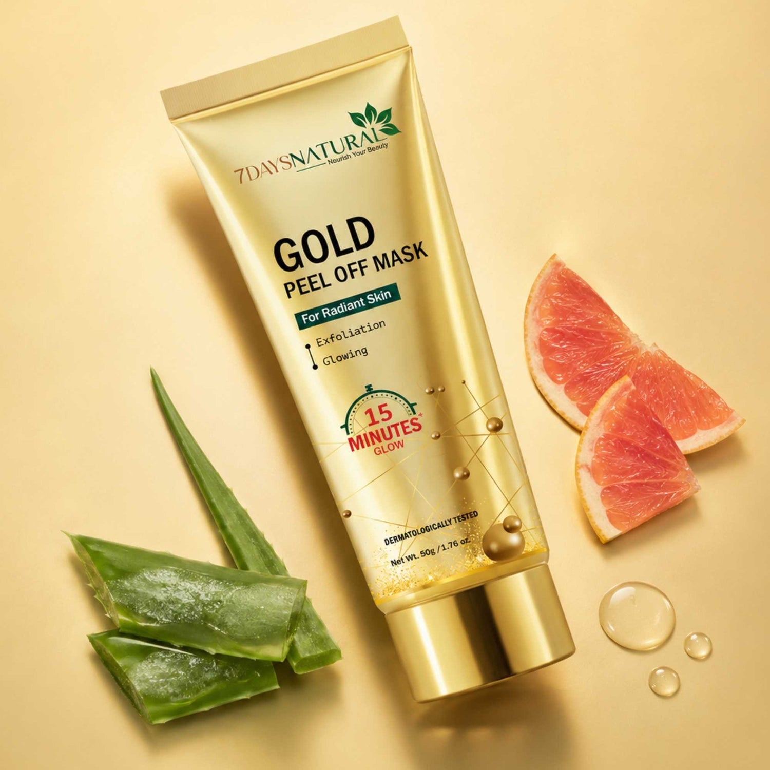 Gold Peel Off Mask for Glowing Skin | 7DaysNatural