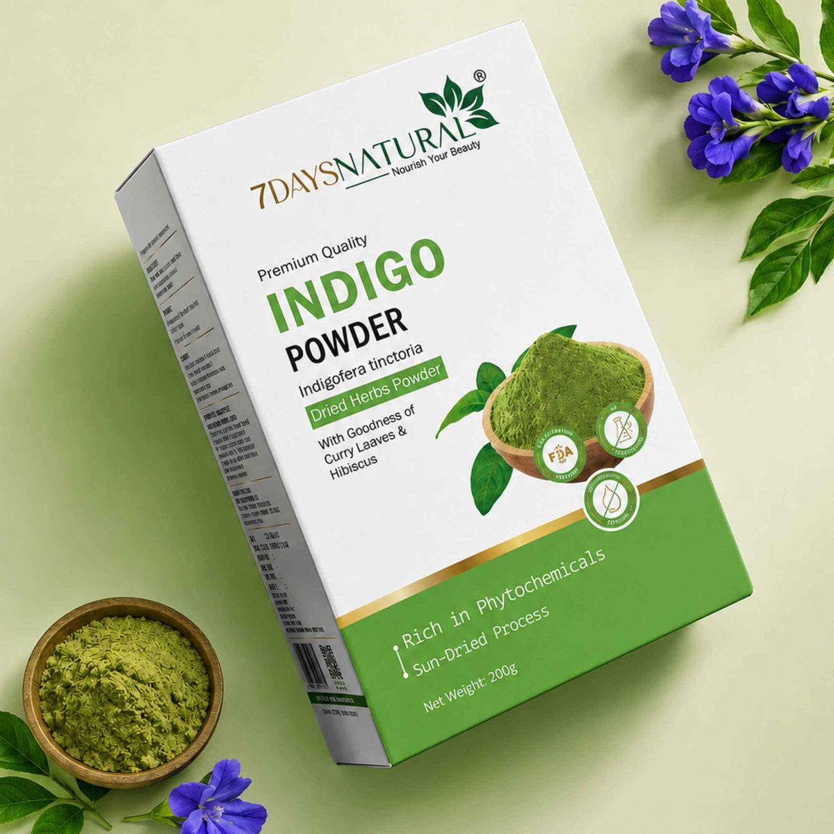 Indigo Powder for Natural Hair Color & Hair Protection | 7DaysNatural