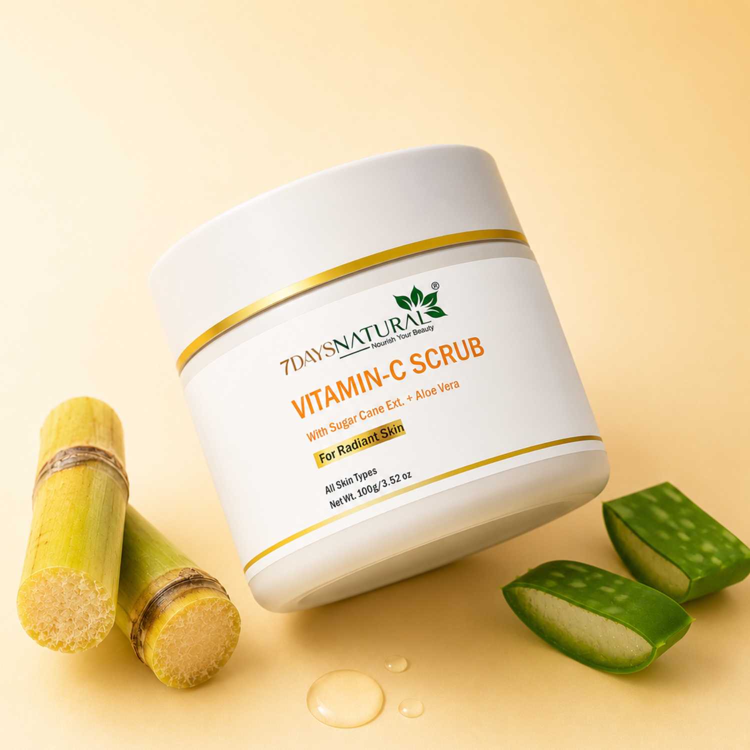 Vitamin C Scrub | De-Tan Scrub for Face & Body | 7DaysNatural