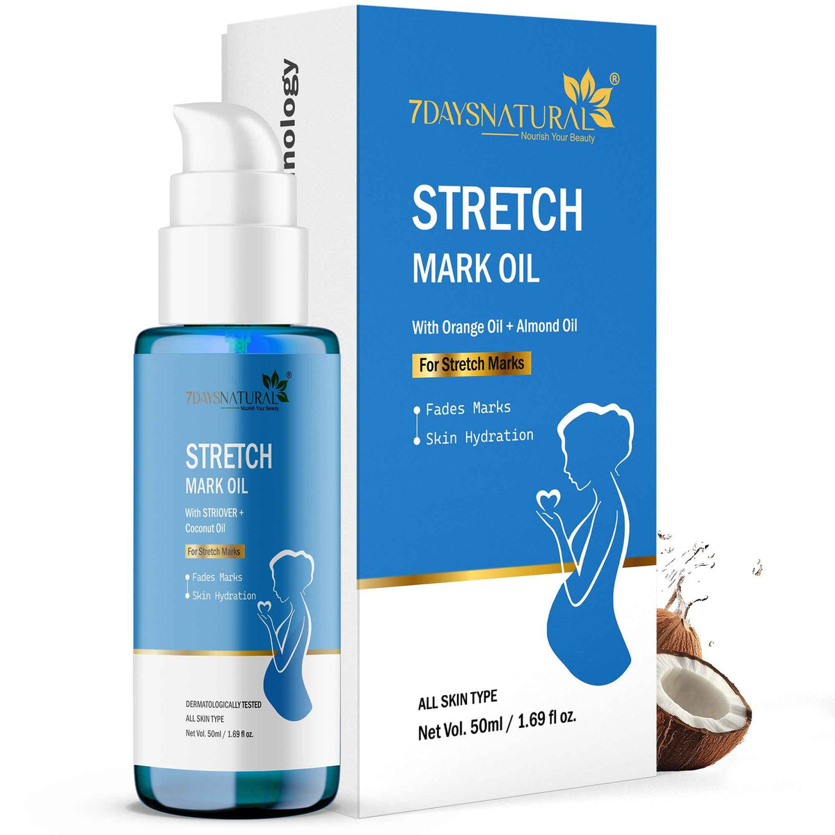 7DaysNatural Stretch Mark Oil for Skin and Body