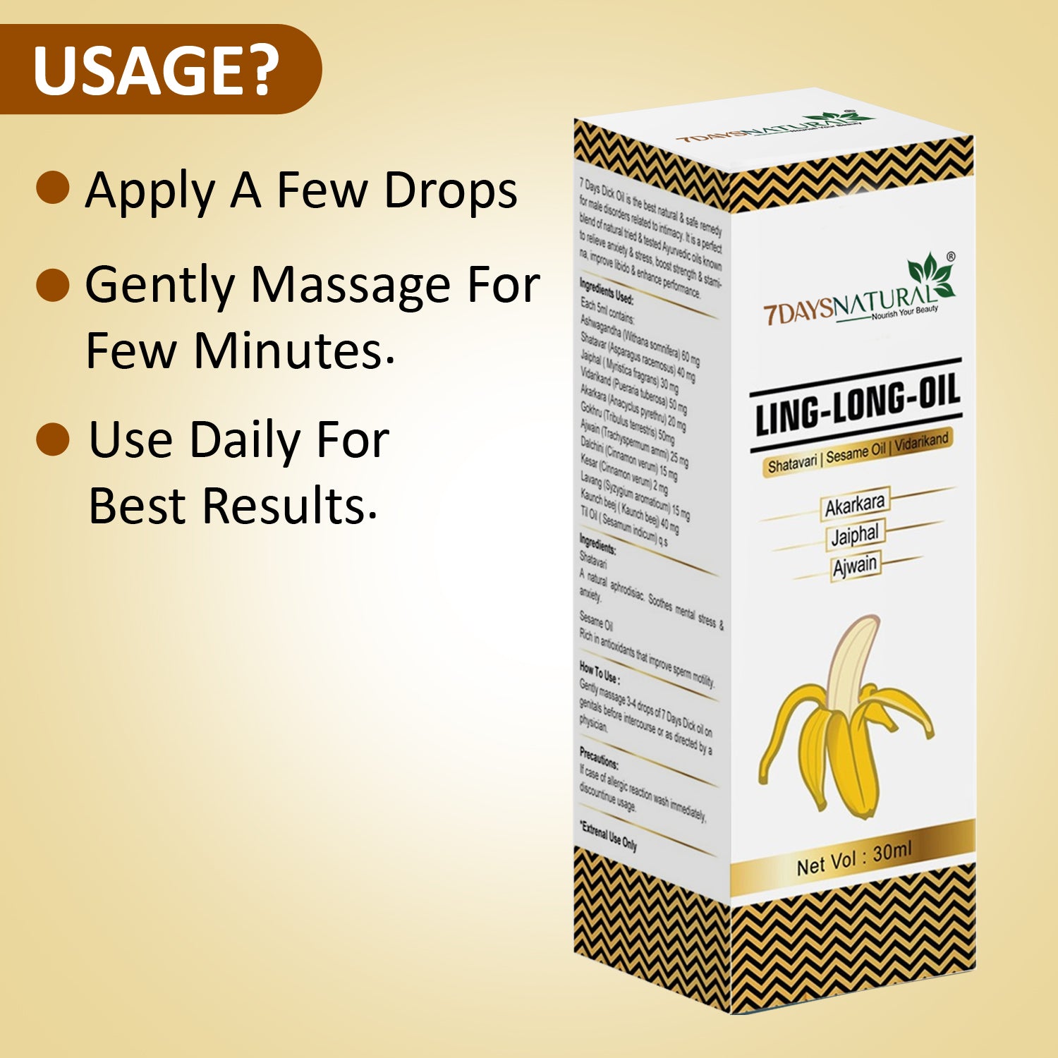 Organic Massage Oil for Men | Body Massage Oil | 7DaysNatural