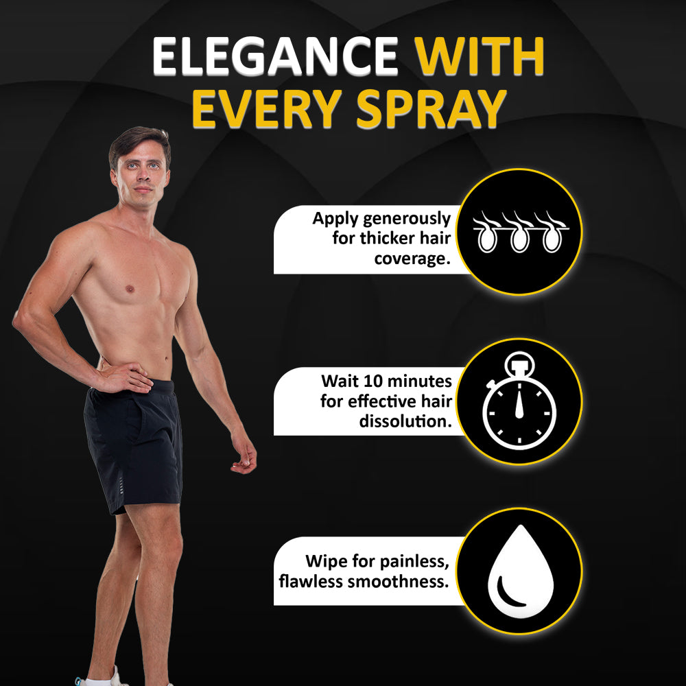 Hair removal spray Painless Body Hair Removal spray For Chest, Back, Legs & Under Arms