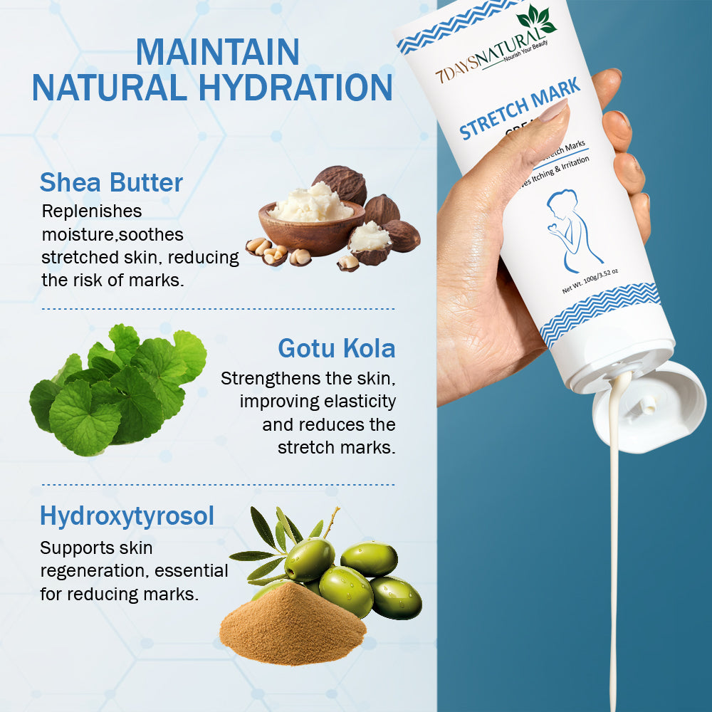 7 Days Natural Stretch Mark Cream – 100g Nourish Your Beauty, Naturally