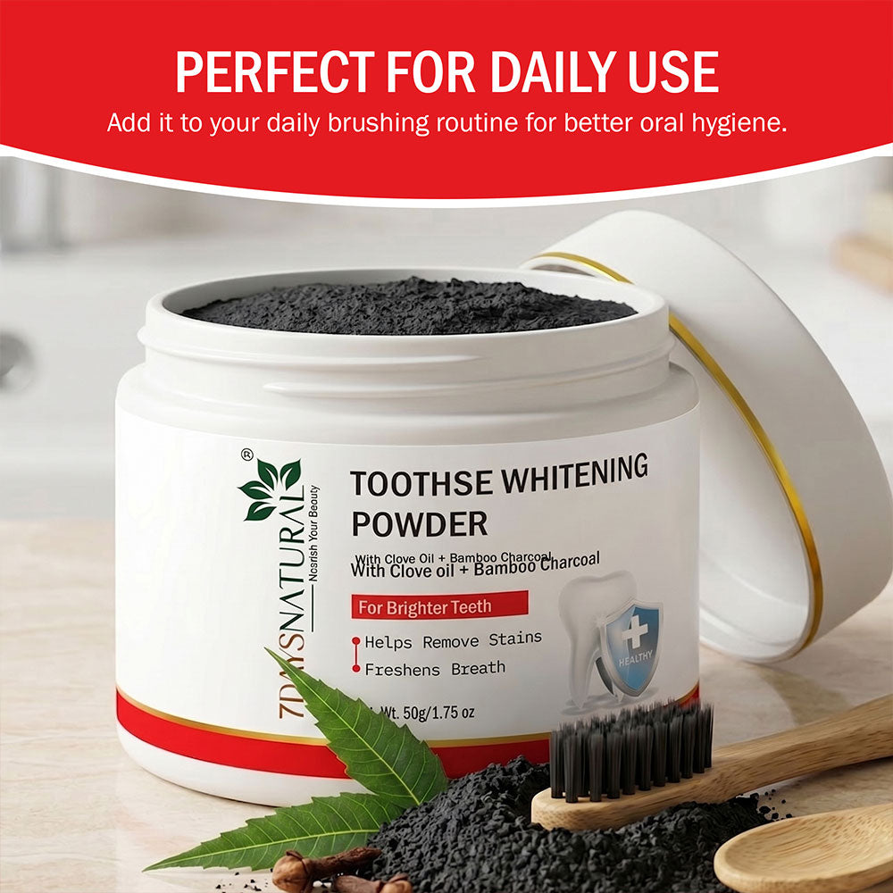 Teeth Whitening Powder |Enamel Safe Teeth| 35g ₹299| 7DaysNatural - 7DaysNatural