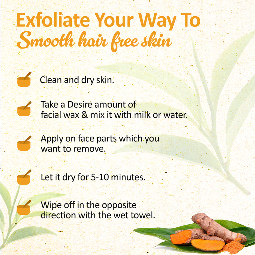 Herbal Haldi Facial Wax Powder 200G | Turmeric Facial Wax Powder | 7Days Natural