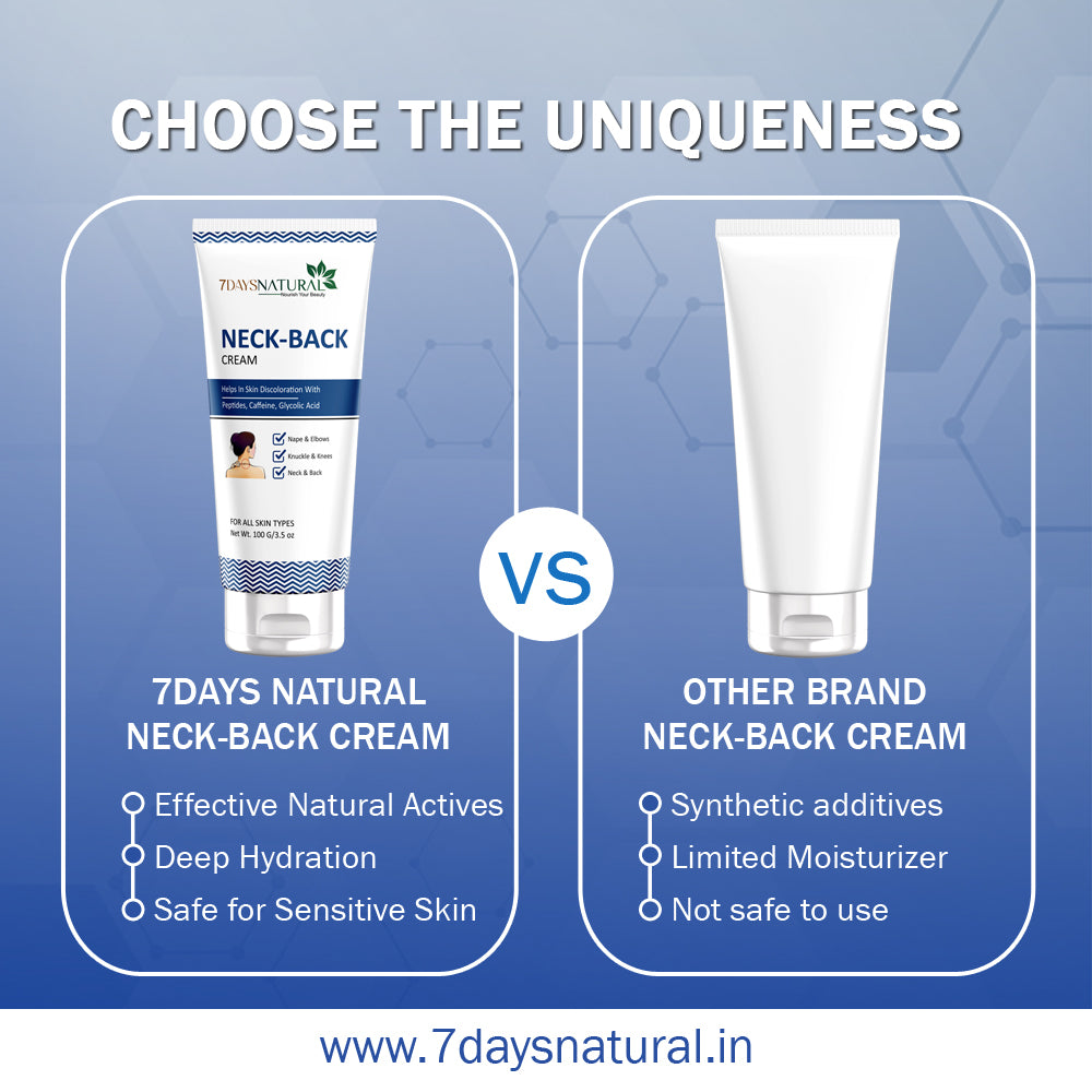 Neck Back Cream | For Even toned and Smooth Nape, Brightens and Lightens Neck , 7Days Natural