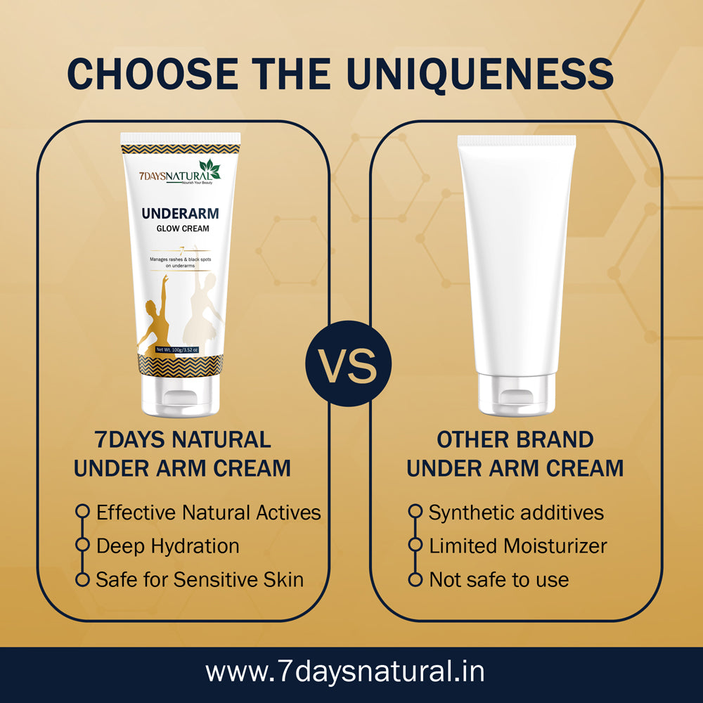 7Days Natural Underarm Whitening Cream for Brighter Underarms 100 ml