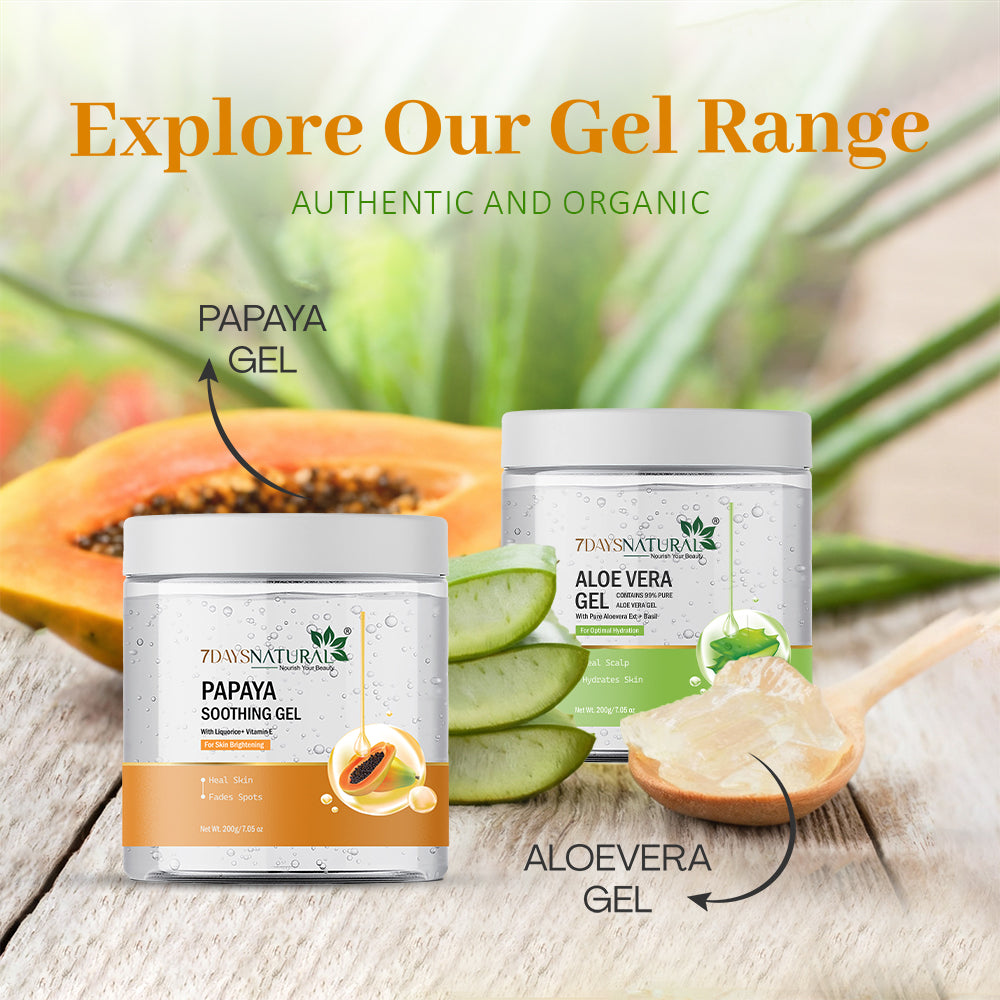 7Days Natural Premium Papaya Gel – For Glowing Skin, Reduce Pigmentation, Reduce Tanning (200 ml