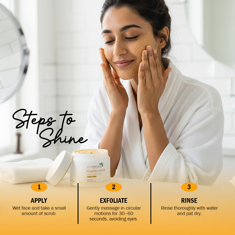Vitamin C Scrub | De-Tan Scrub for Face & Body | 7DaysNatural