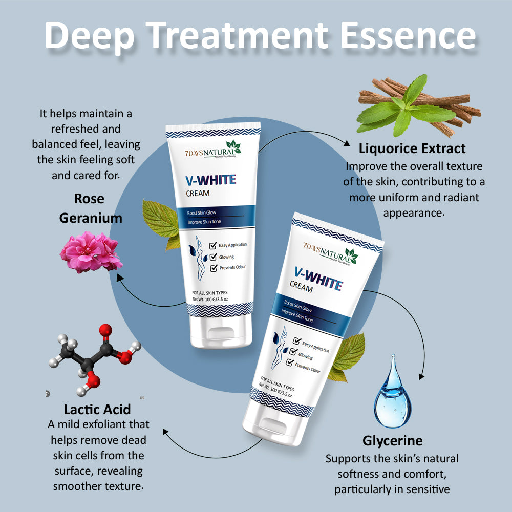 V.White Brightening Cream | White Intimate Lightening Cream | 7Days Natural