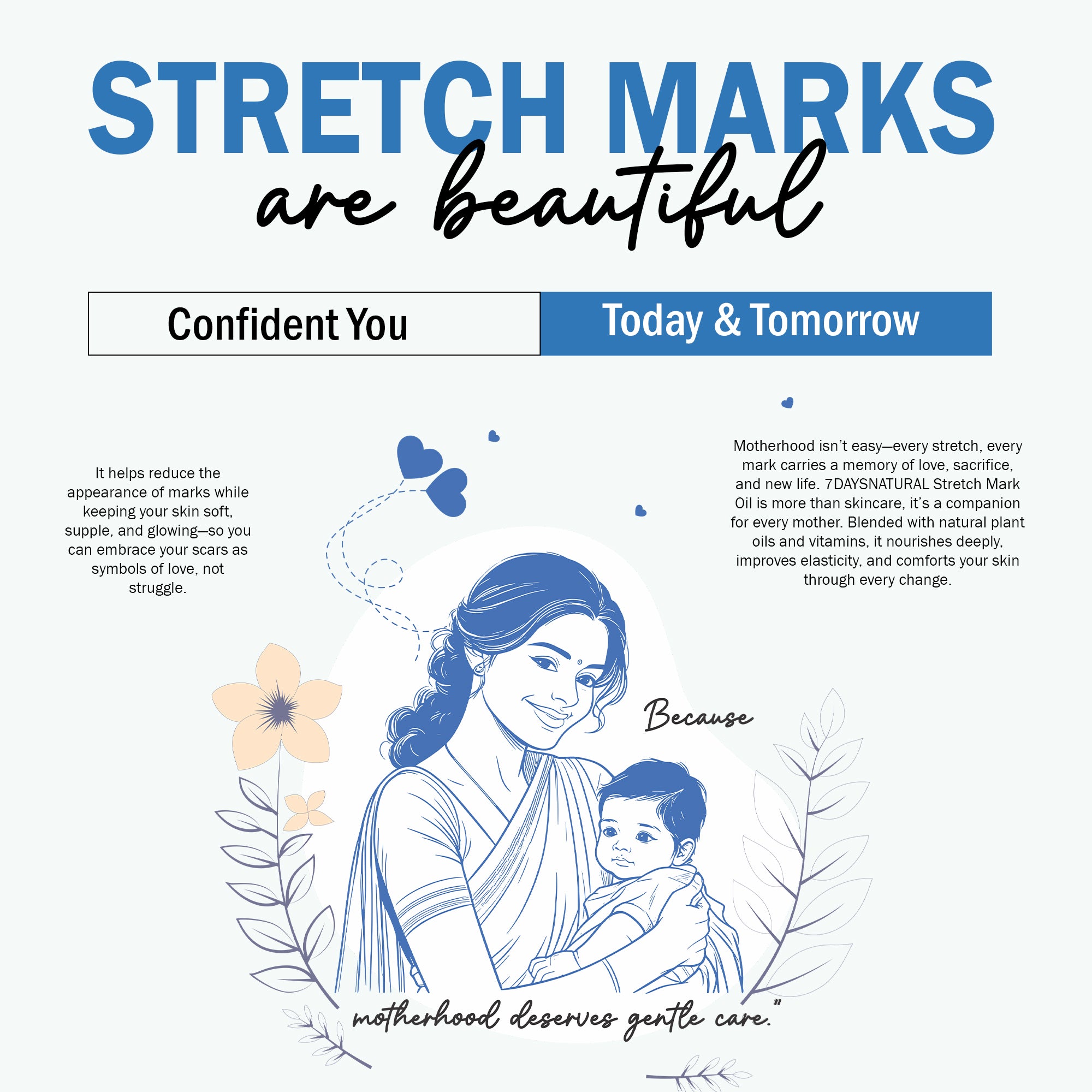 Stretch Marks Scar removal oil | Skincare Oil suitable for Stretch Marks | Scar Removal | Uneven Skin Tone |  7days Natural