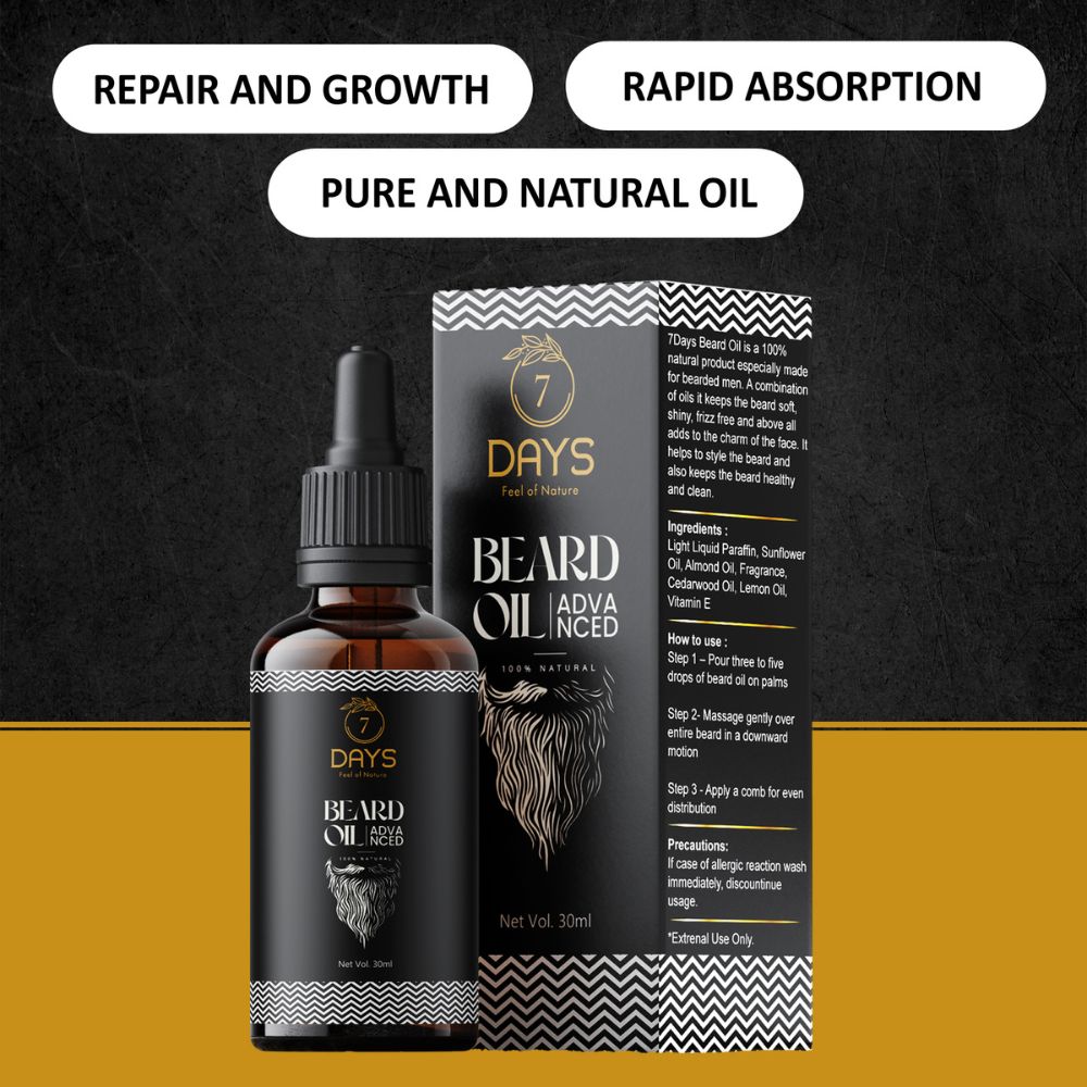 7Days Natural Beard Growth Oil- For Stimulating fast Beard Growth