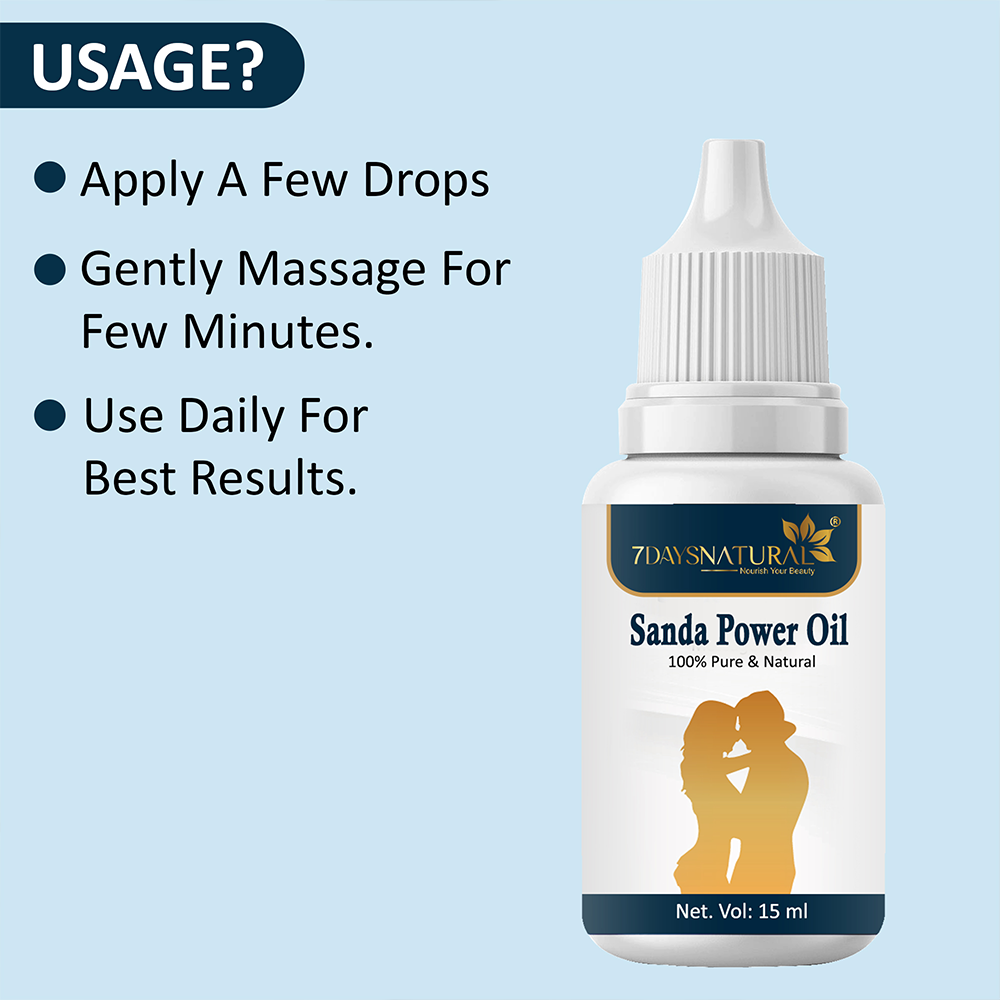 7Days Natural – The Sanda Oil Herbal Massage Oil | 15ml | For Men’s Vitality & Body Wellness - 7DaysNatural