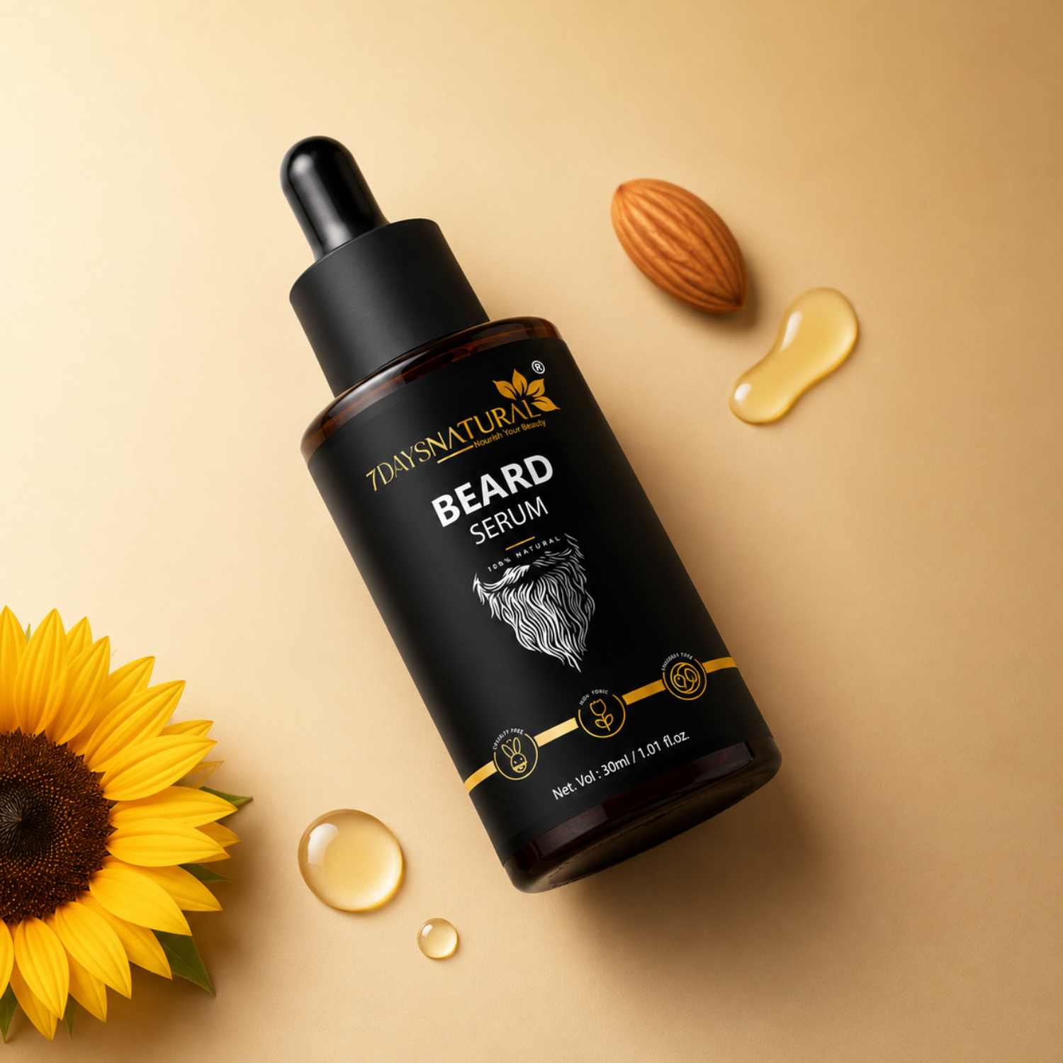 Beard Serum for Men by 7DaysNatural | Beard Care Formula - 7DaysNatural