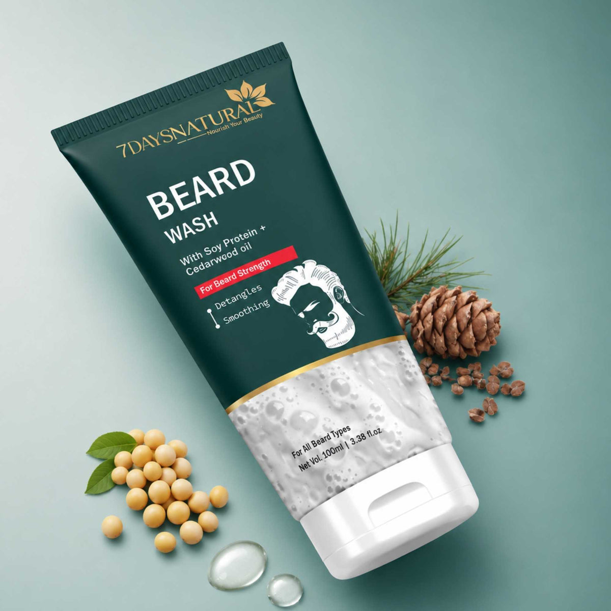 Beard and face cleansing wash