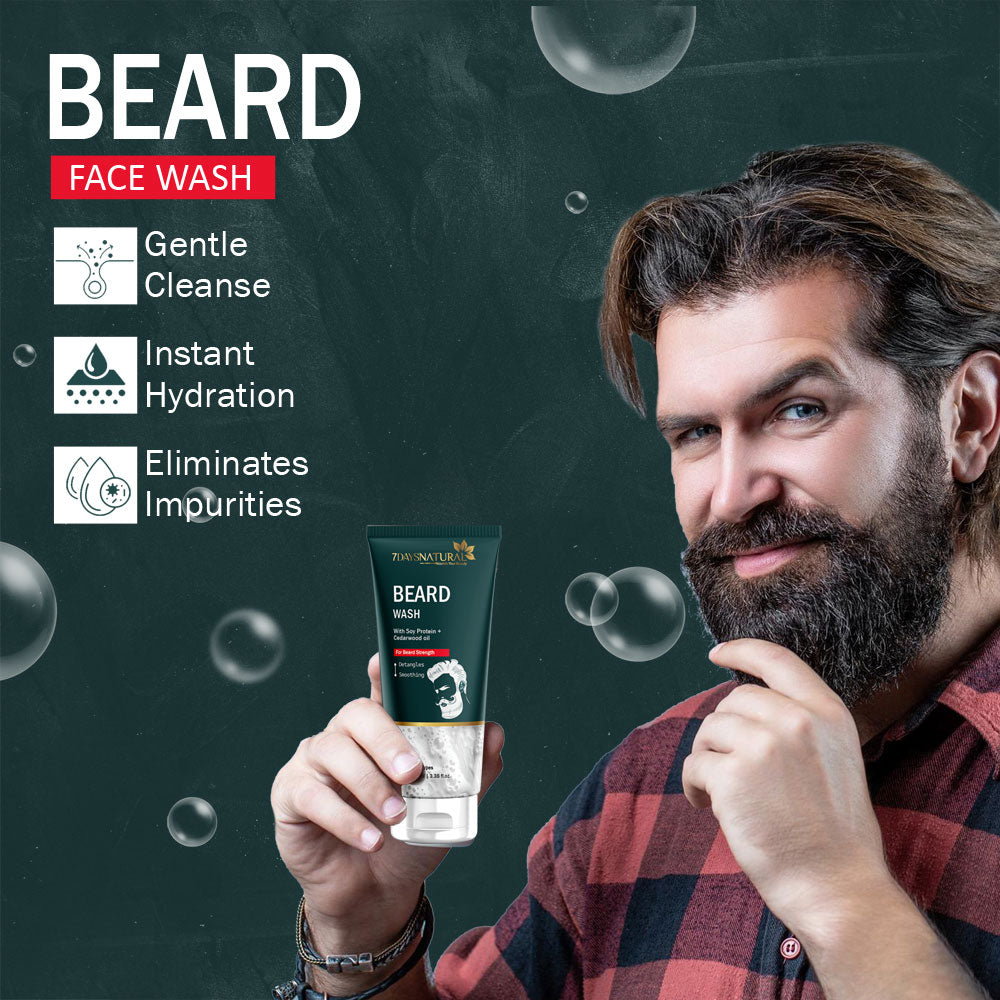 Beard face wash for clean skin