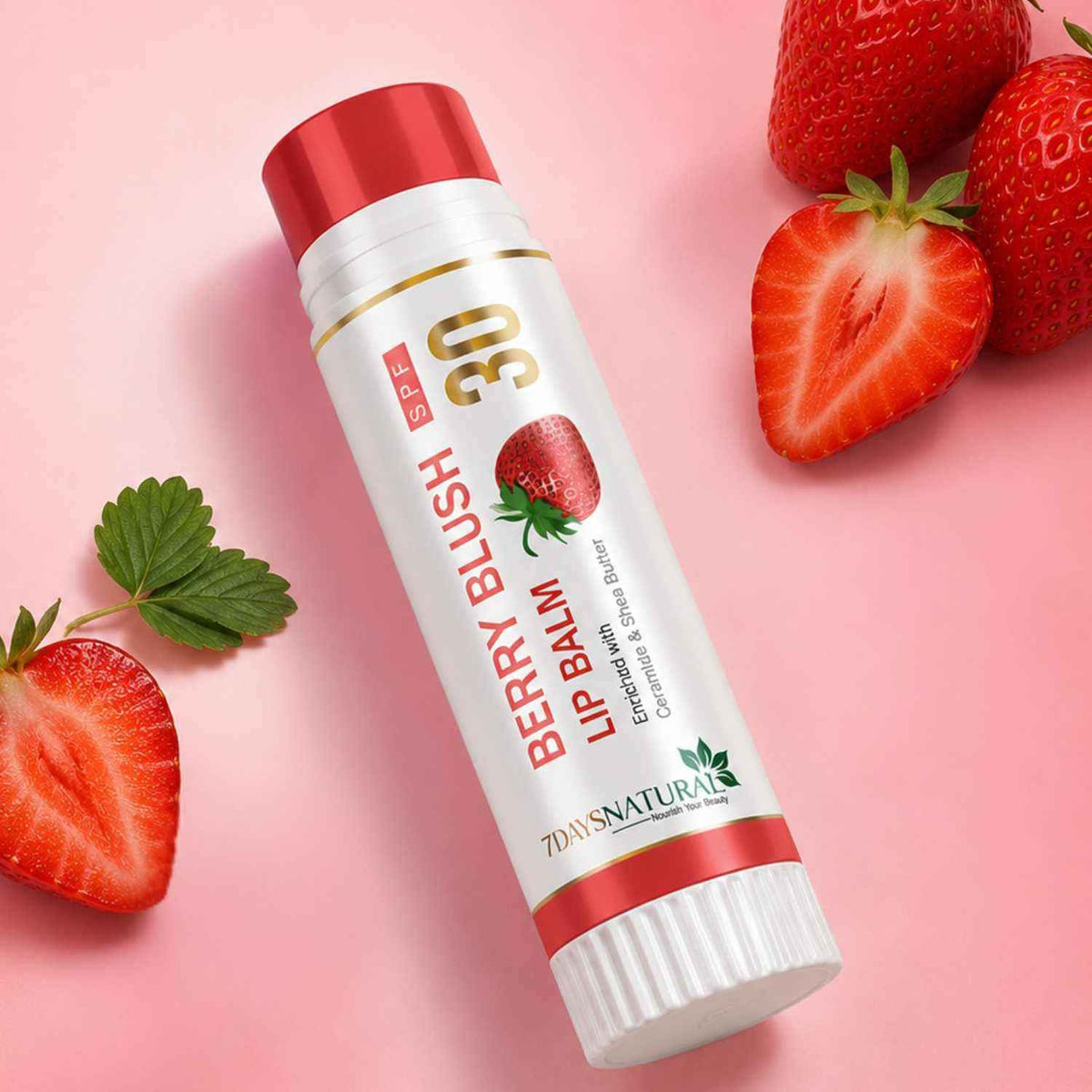 Berry Blush Lip Balm SPF 30 for smooth lips