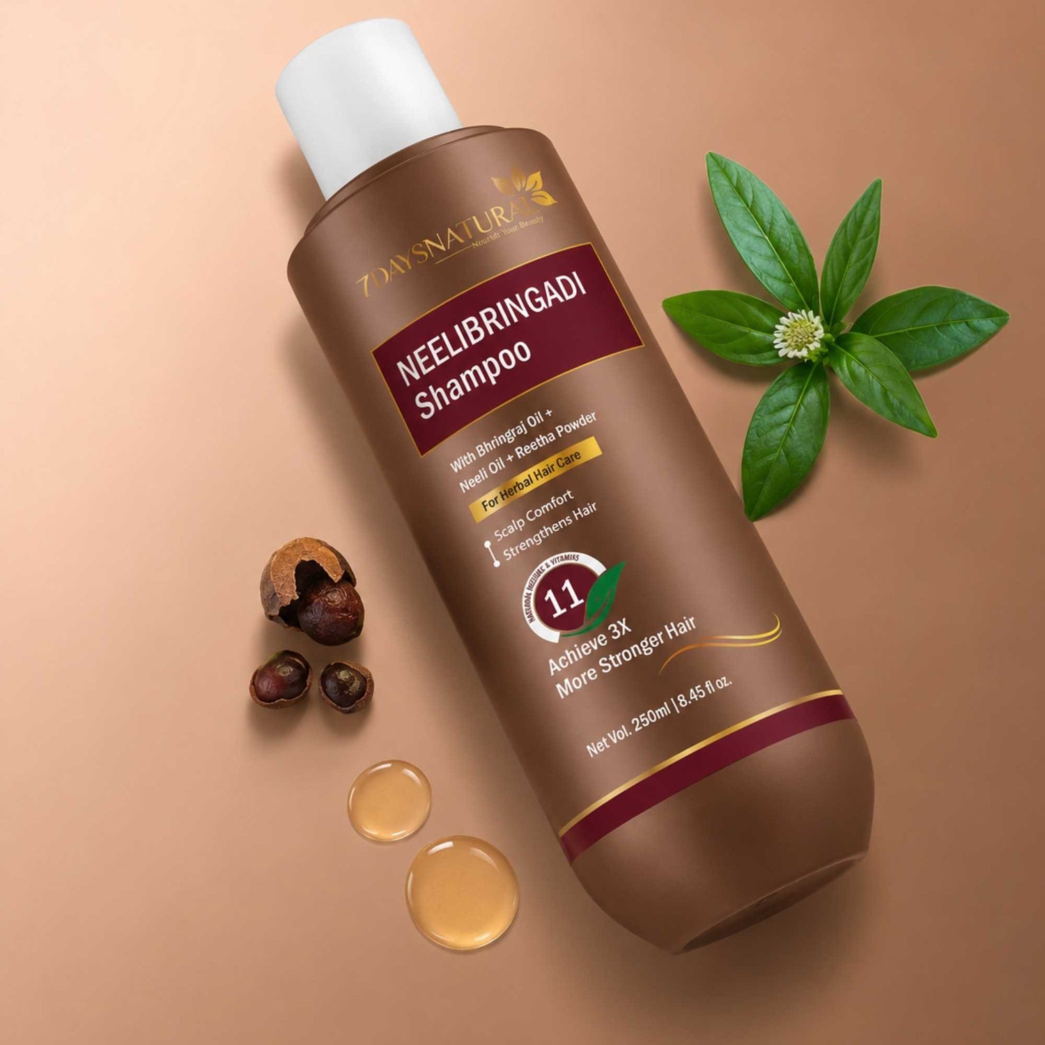 Neelibringadi Shampoo with Bhringraj & Reetha | 7Daysnatural - 7DaysNatural