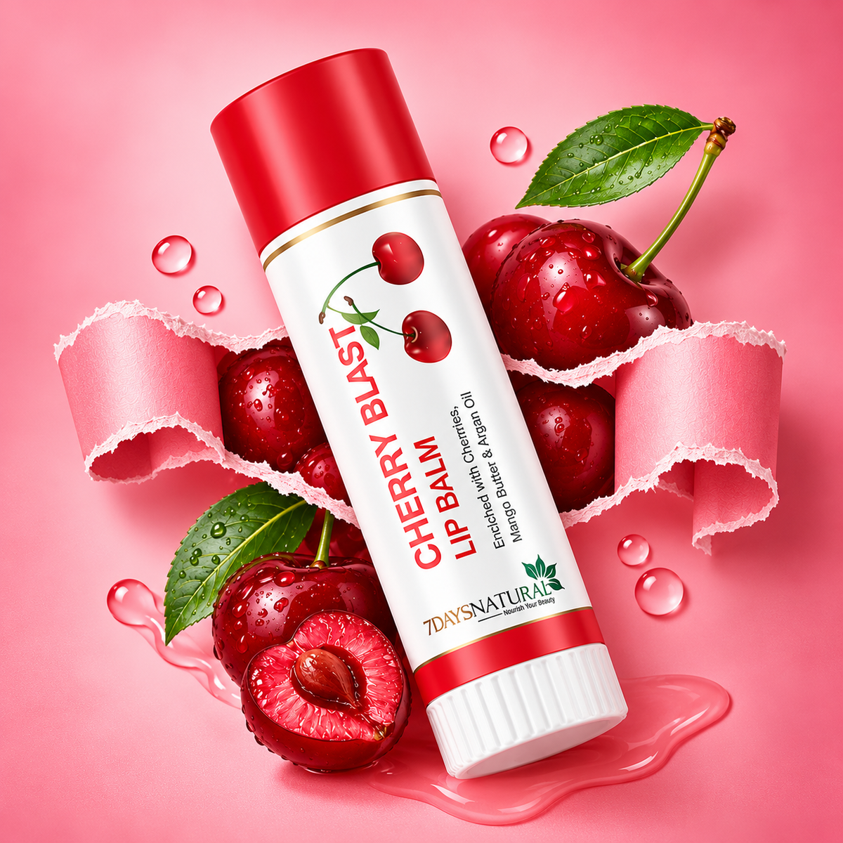 Cherry Blast Moisturizing Lip Balm, 5g | 7DaysNatural
