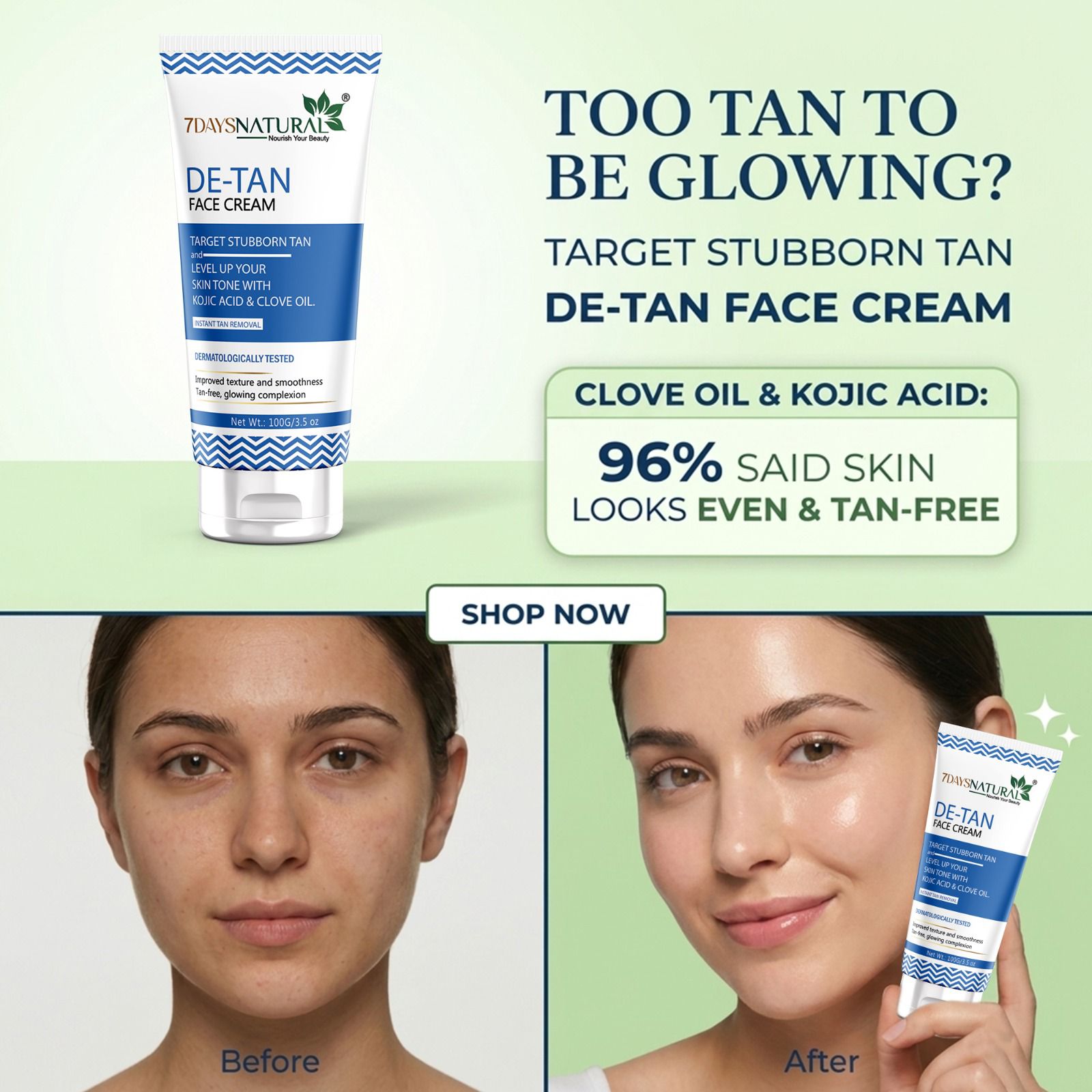 De-Tan Cream Skincare Product