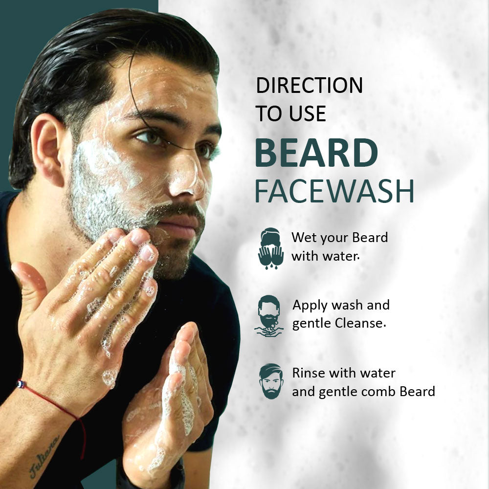 Deep cleansing beard face wash