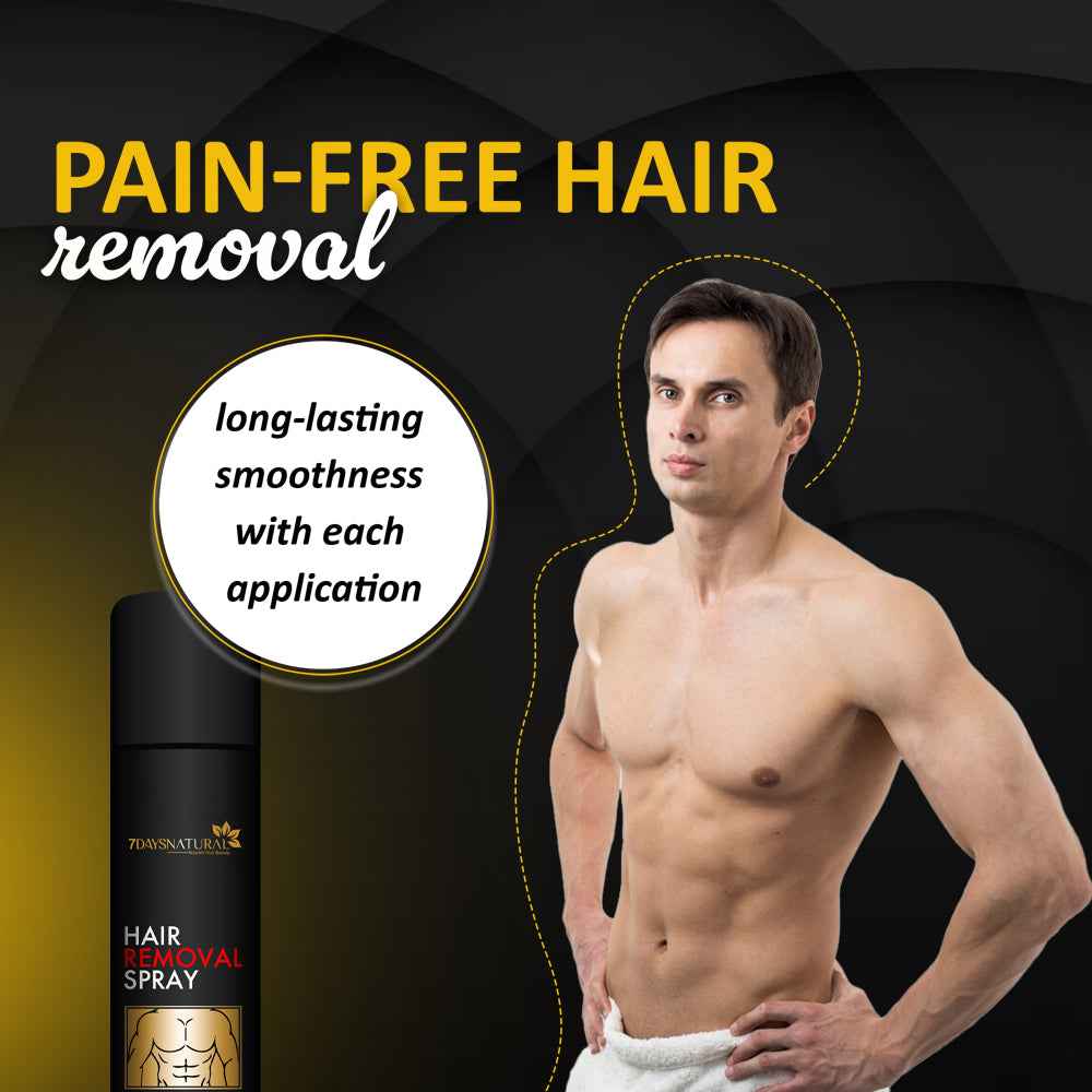 Hair removal spray for legs and arms