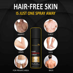 Hair removal spray for smooth-looking skin