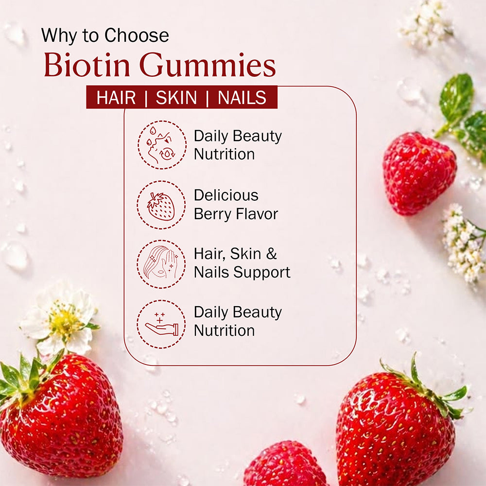 Hair vitamins with biotin gummies