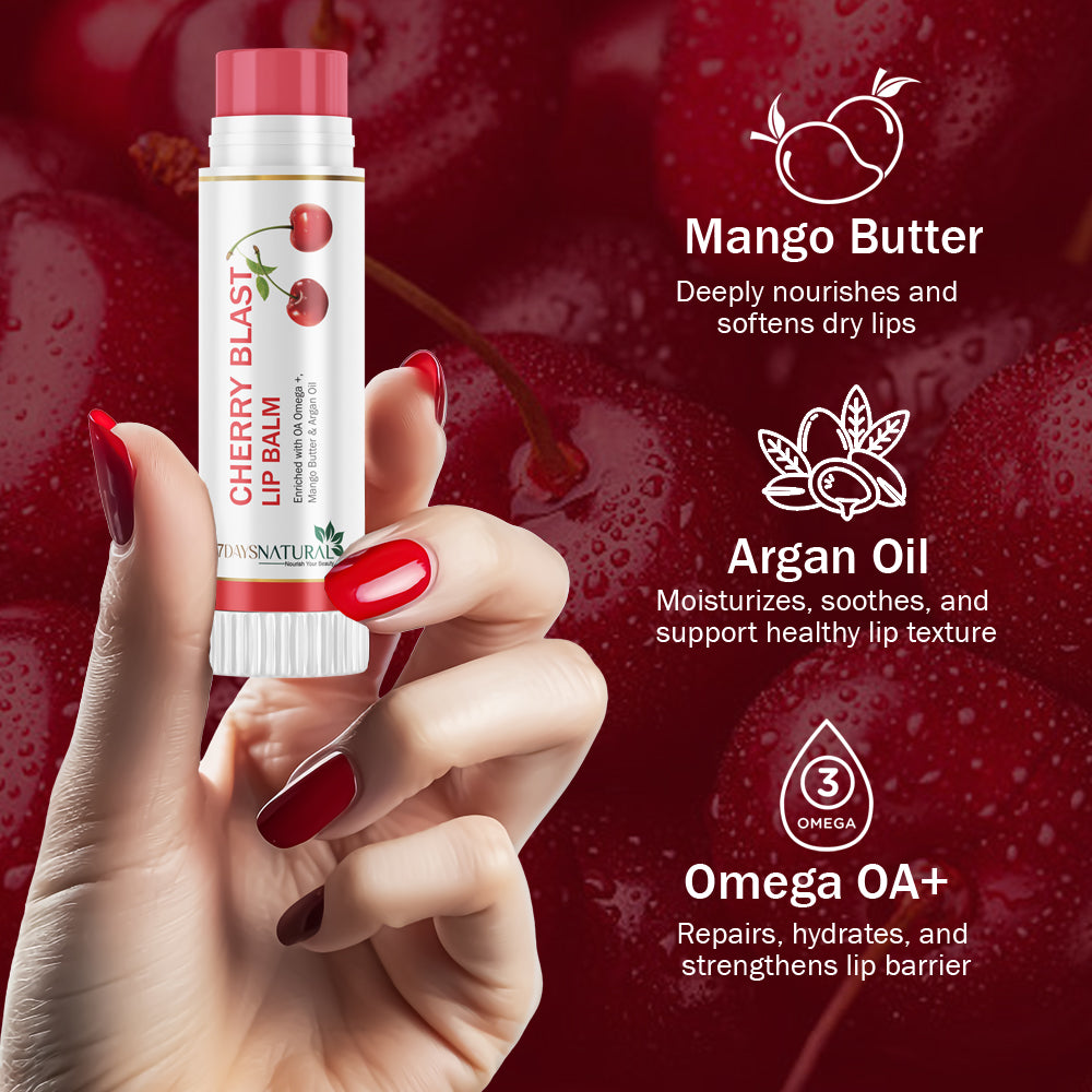 Natural Cherry Lip Balm for Daily Lip Care