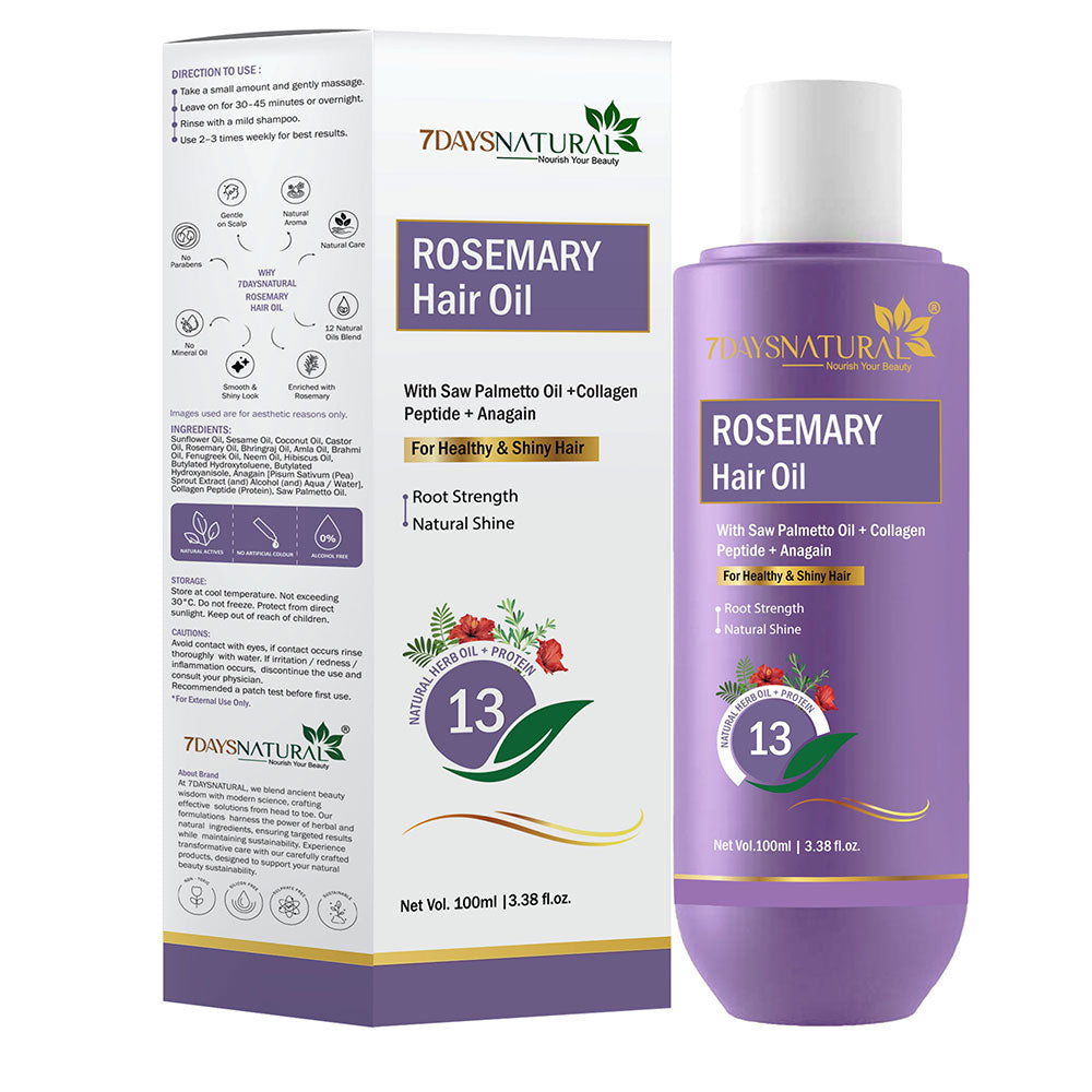 Natural rosemary hair oil