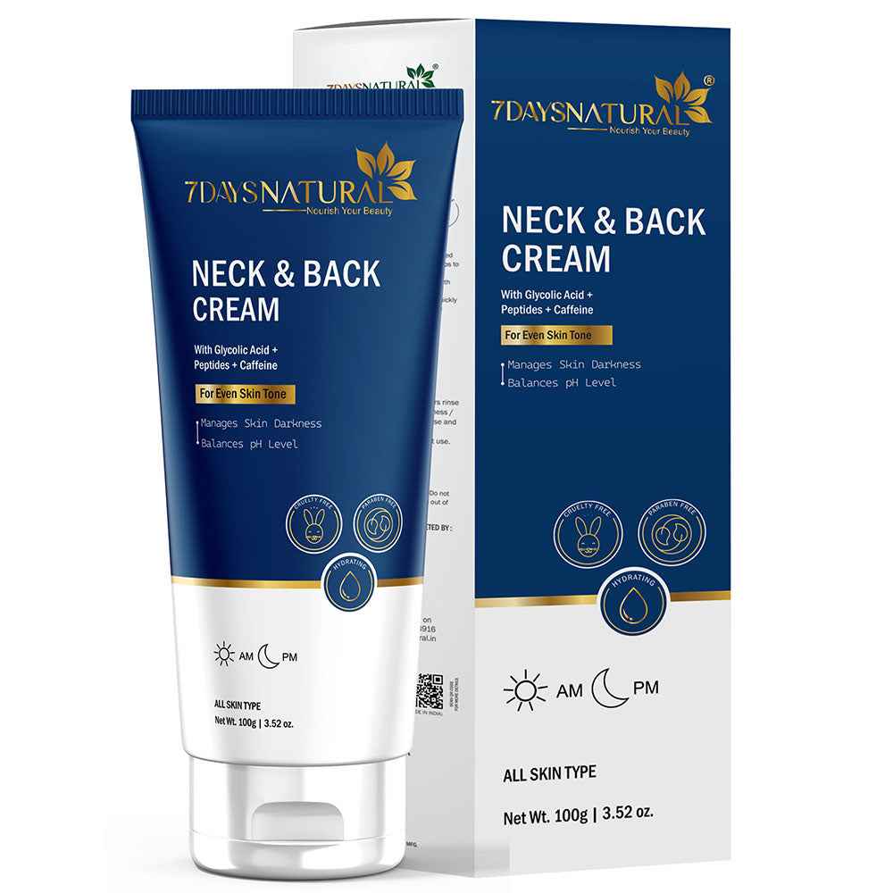 Neck Back Cream | For Even-Toned and Smooth Nape, Brightens and Lightens Neck , 7Days Natural