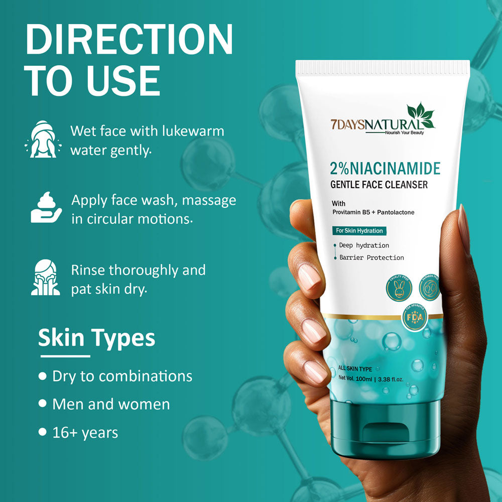 2% Niacinamide Face Wash Gentle Hydrating Cleanser 