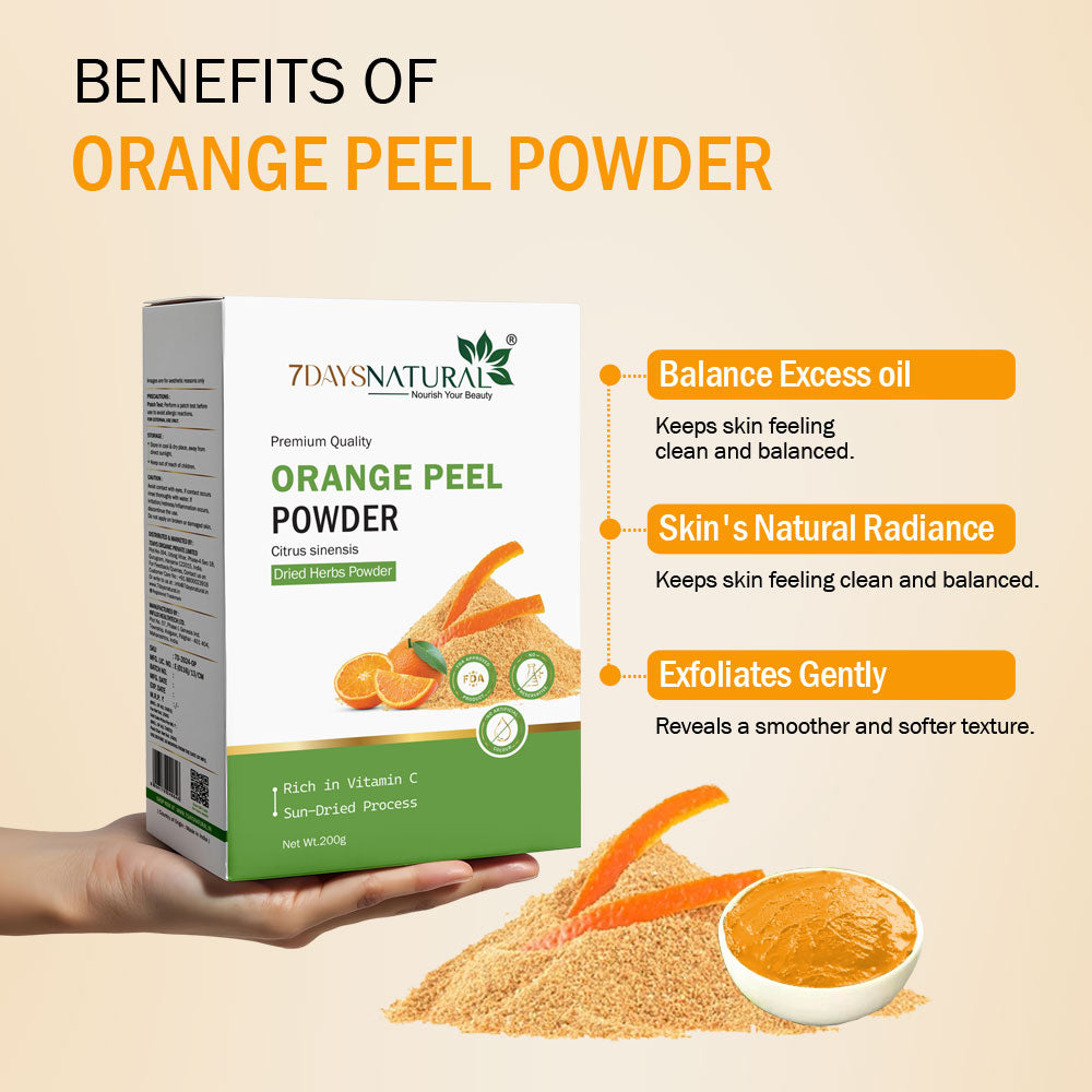 Orange Peel Powder Face Pack for Glowing Skin