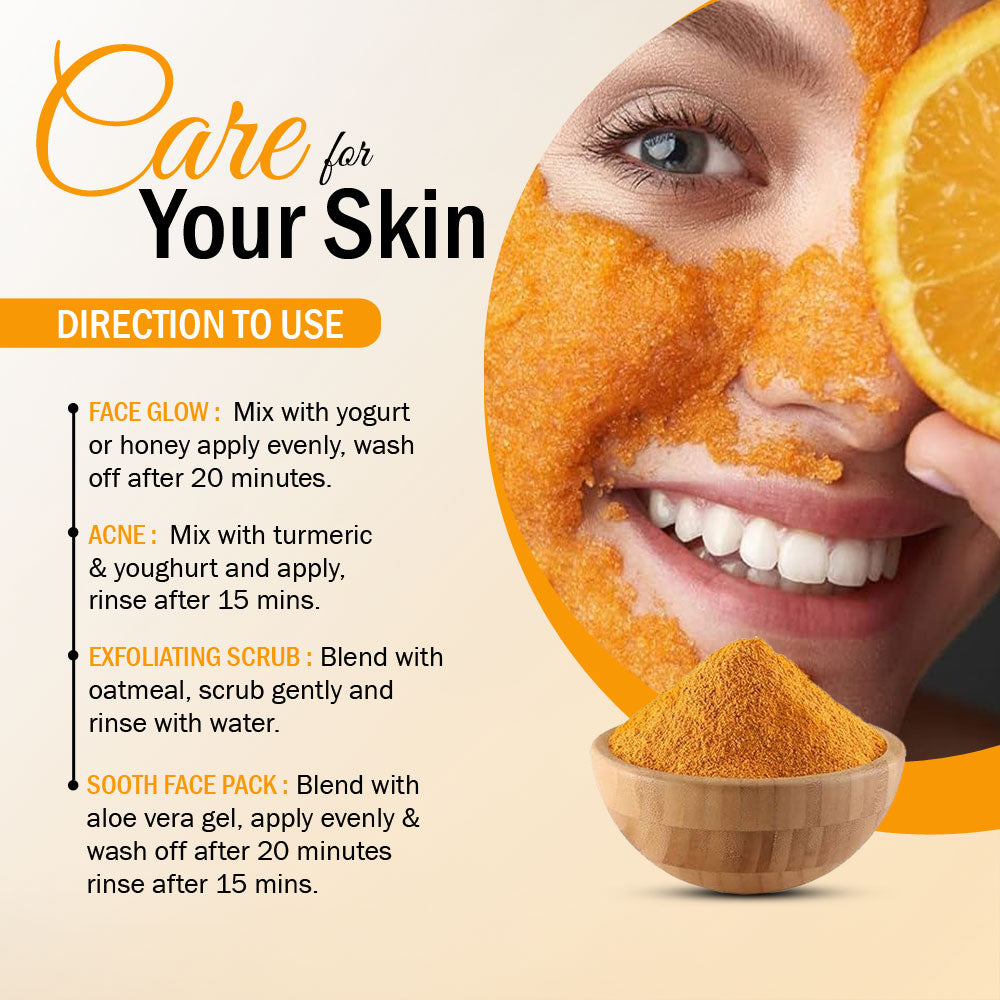 Orange Peel Powder for Tan Removal